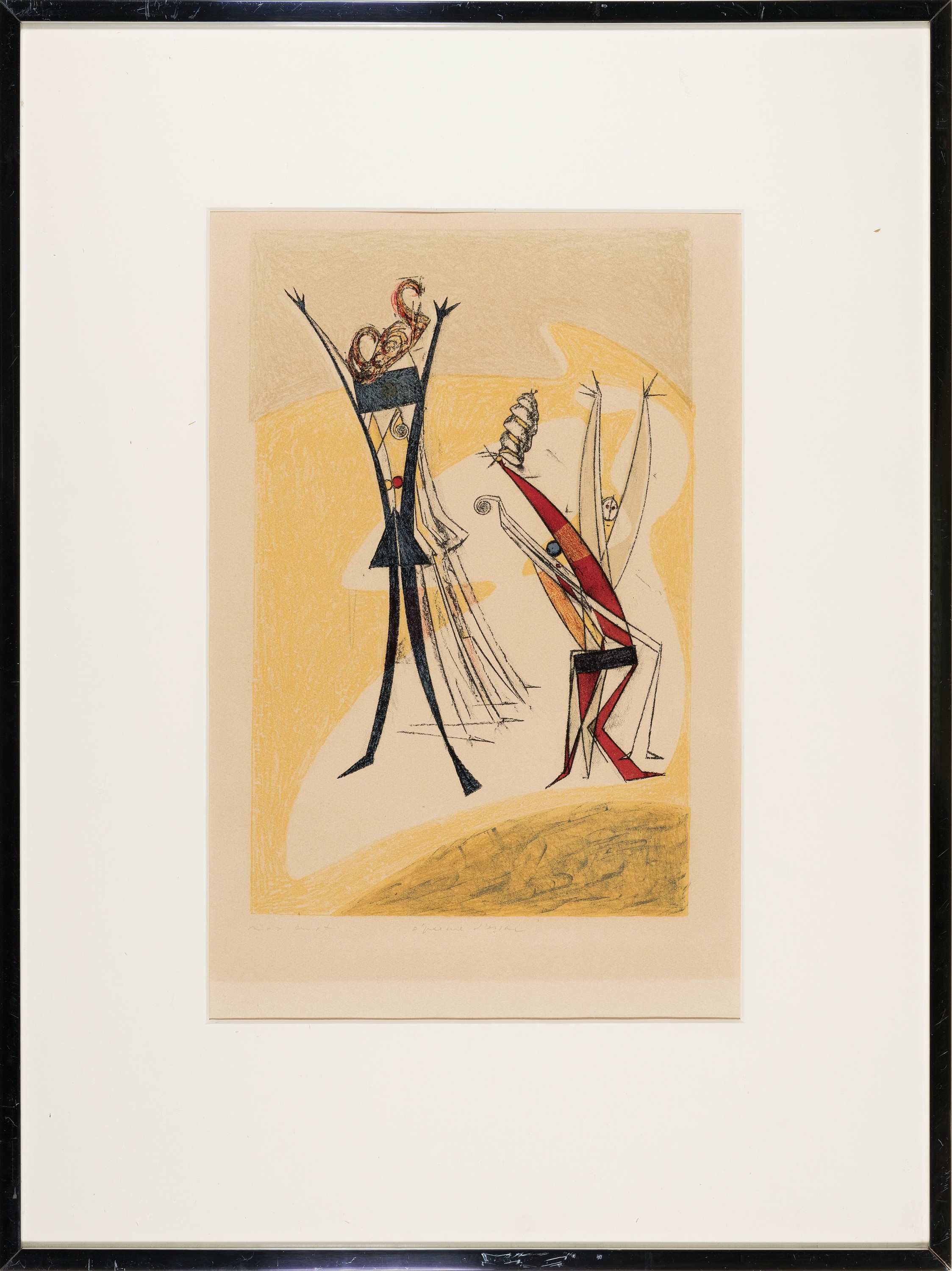 Detail k: Max Ernst, 1891-1976, "Rhythmes", 1950, Probeabzug Epreuve d'Essai, hrsgb. von Guilde de la Gravure, Geneva, WVZ Spies/Leppin 48, ...