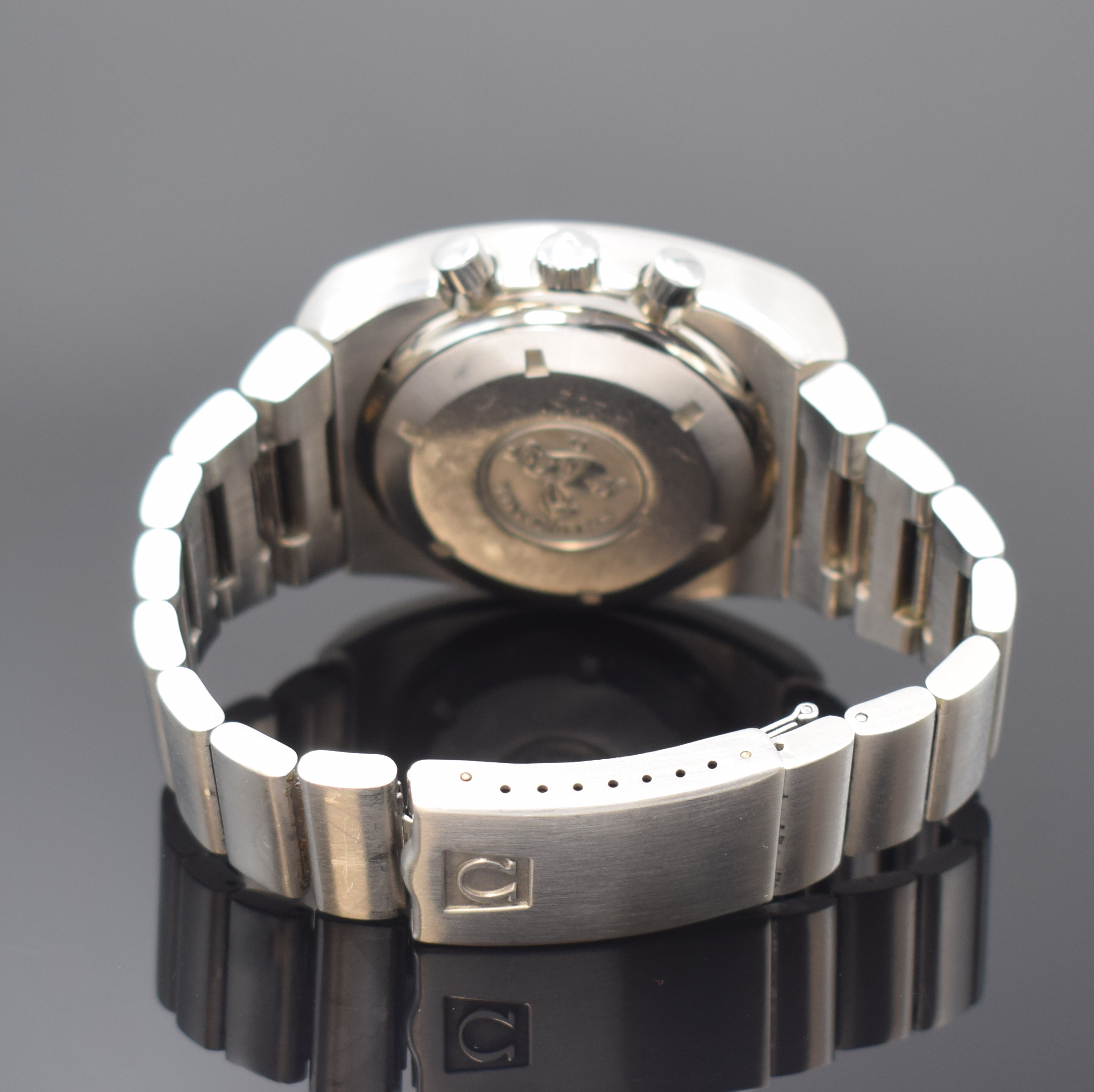 Detail b: OMEGA Herrenchronograph Speedmaster 125 Chronometer Referenz 3780801/1780002, Schweiz um 1973, Automatik, Edelstahl inkl. orig. Gliederband m. ...