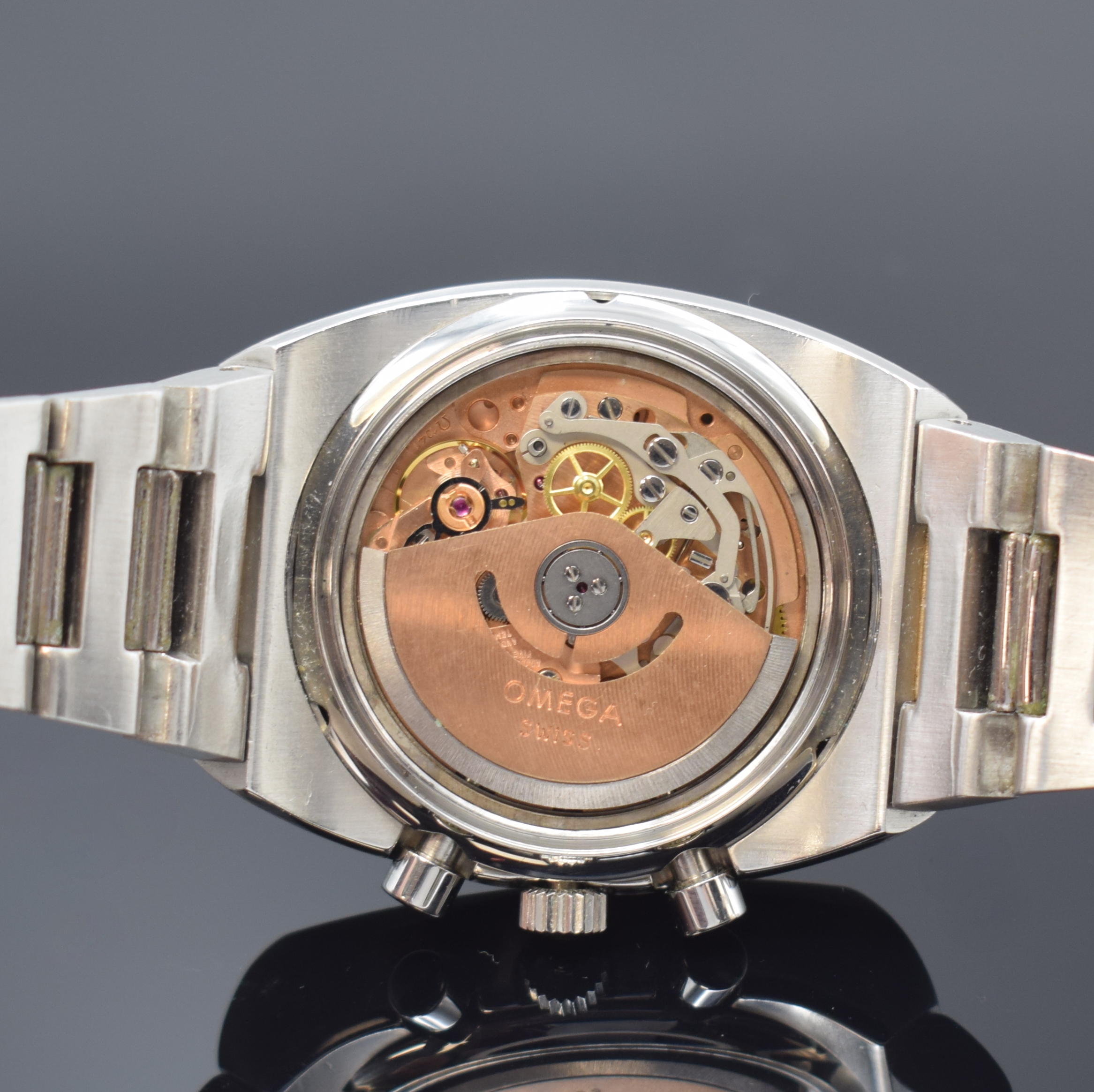 Detail g: OMEGA Herrenchronograph Speedmaster 125 Chronometer Referenz 3780801/1780002, Schweiz um 1973, Automatik, Edelstahl inkl. orig. Gliederband m. ...