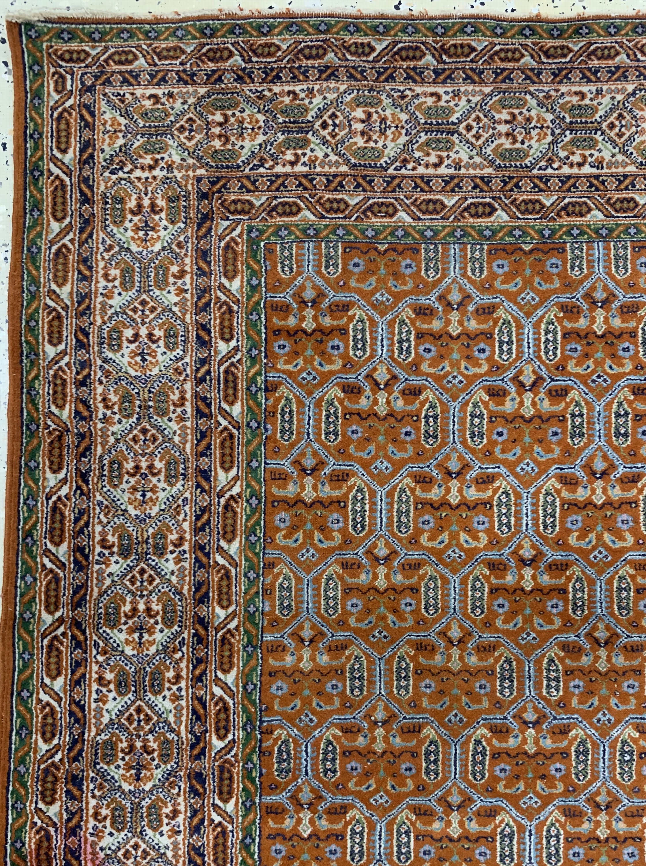 Detail c: Ghom Kork fein, Persien, Anfang 20.Jhd, Korkwolle auf Baumwolle, ca. 180 x 120 cm, ca.500.000 Kn/qm, EHZ: 2