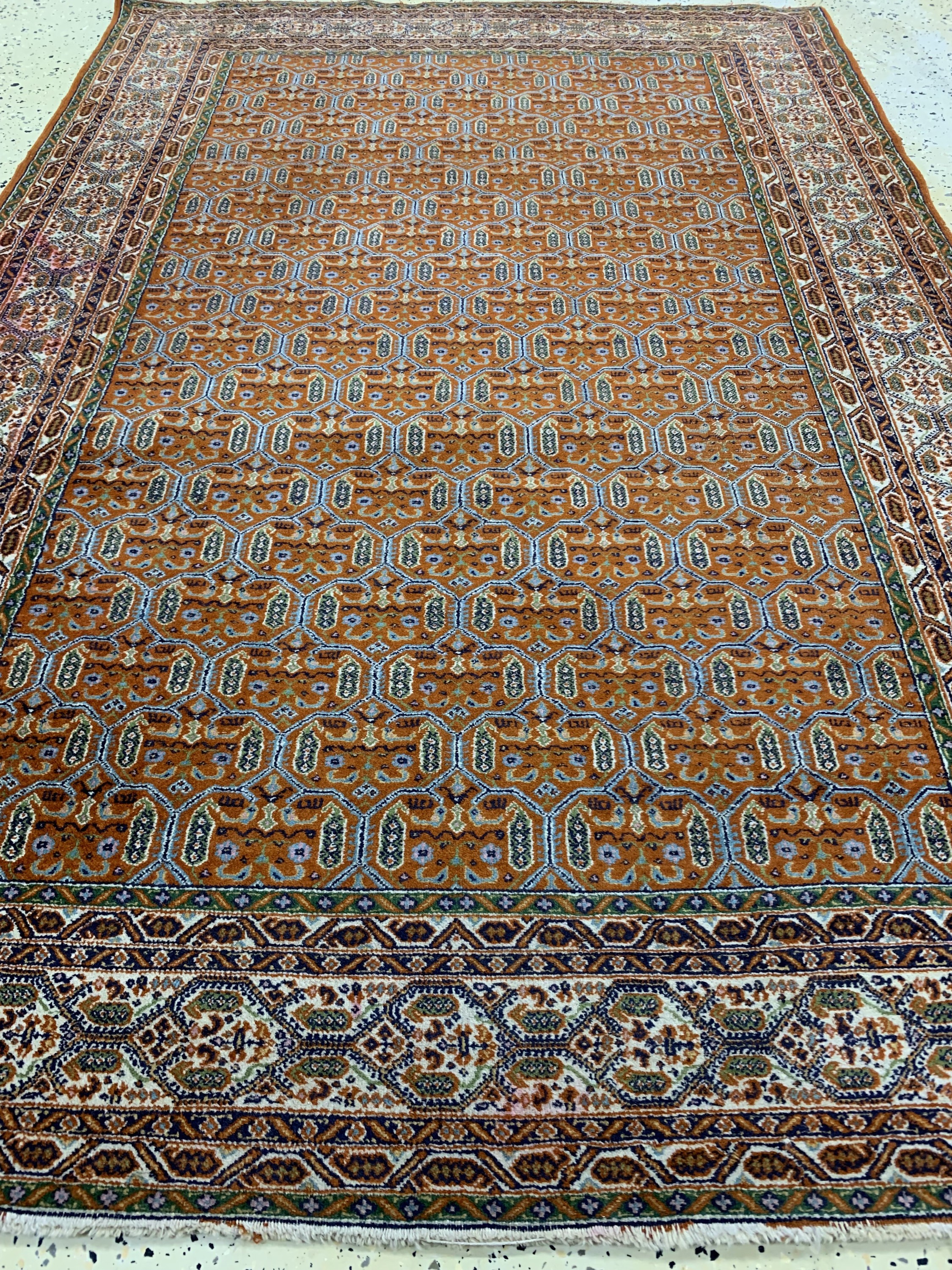 Detail e: Ghom Kork fein, Persien, Anfang 20.Jhd, Korkwolle auf Baumwolle, ca. 180 x 120 cm, ca.500.000 Kn/qm, EHZ: 2