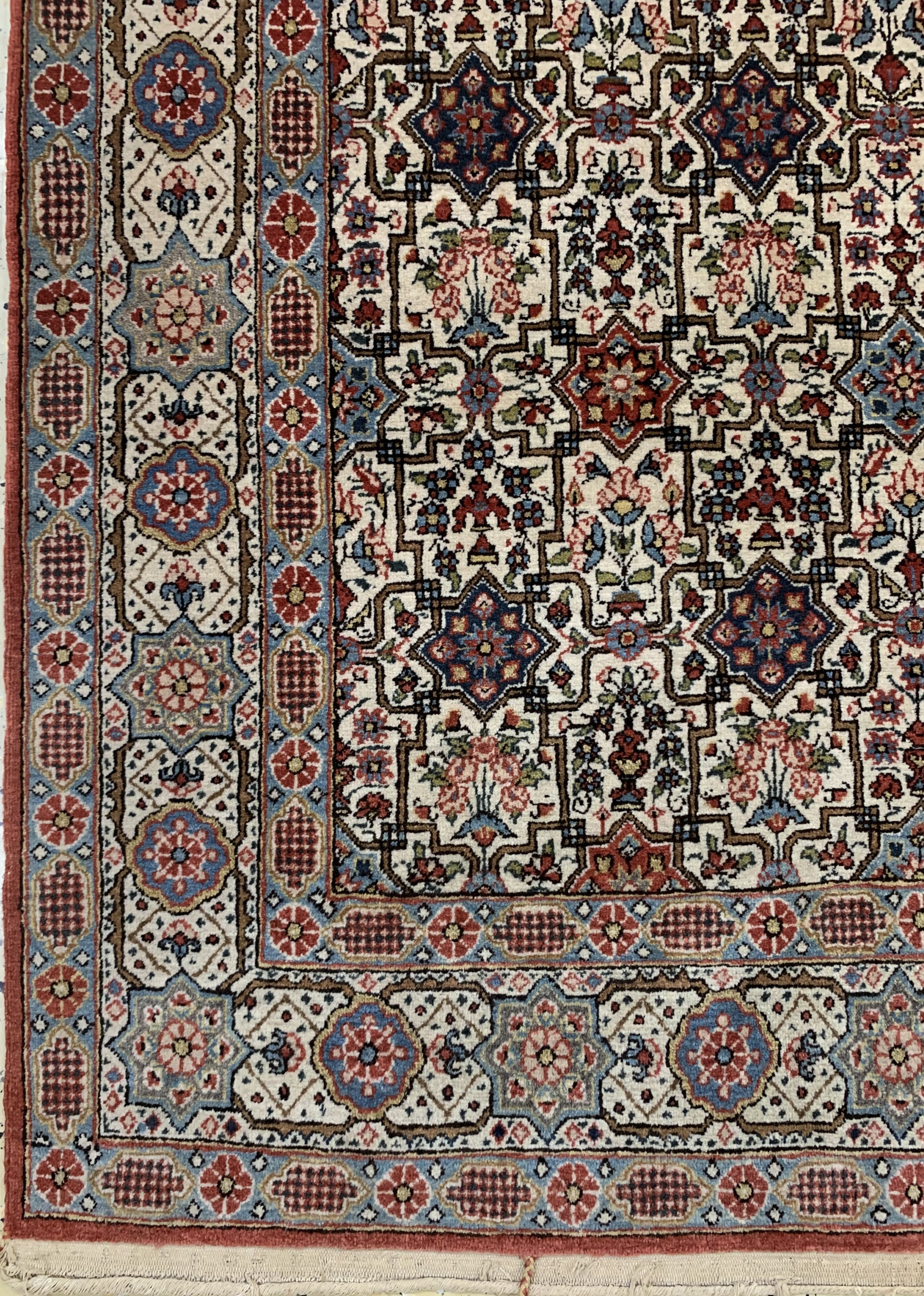 Detail b: Ghom Kork, Persien, Mitte 20.Jhd, Korkwolleauf Baumwolle, ca. 214 x 140 cm, EHZ: 2