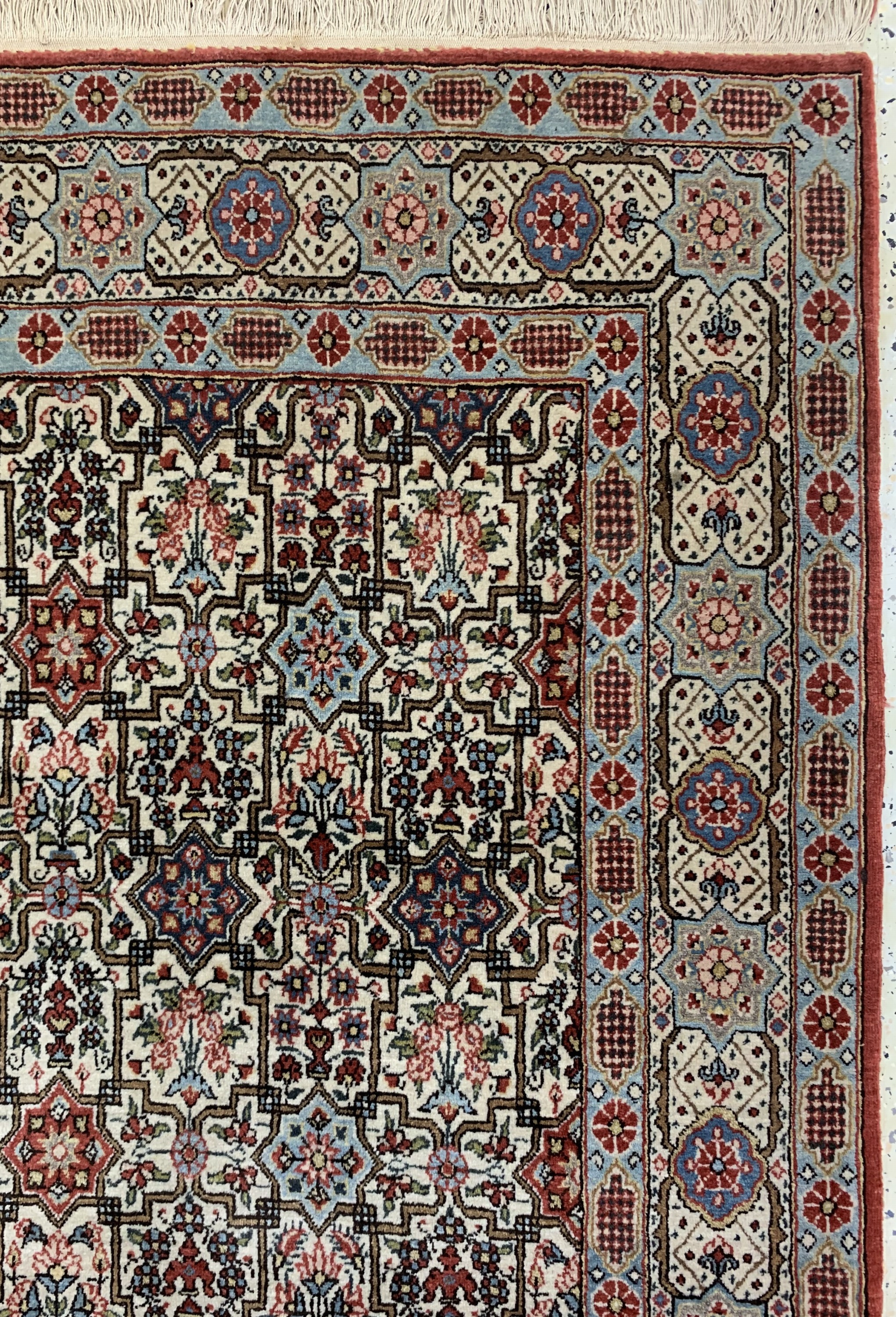 Detail d: Ghom Kork, Persien, Mitte 20.Jhd, Korkwolleauf Baumwolle, ca. 214 x 140 cm, EHZ: 2