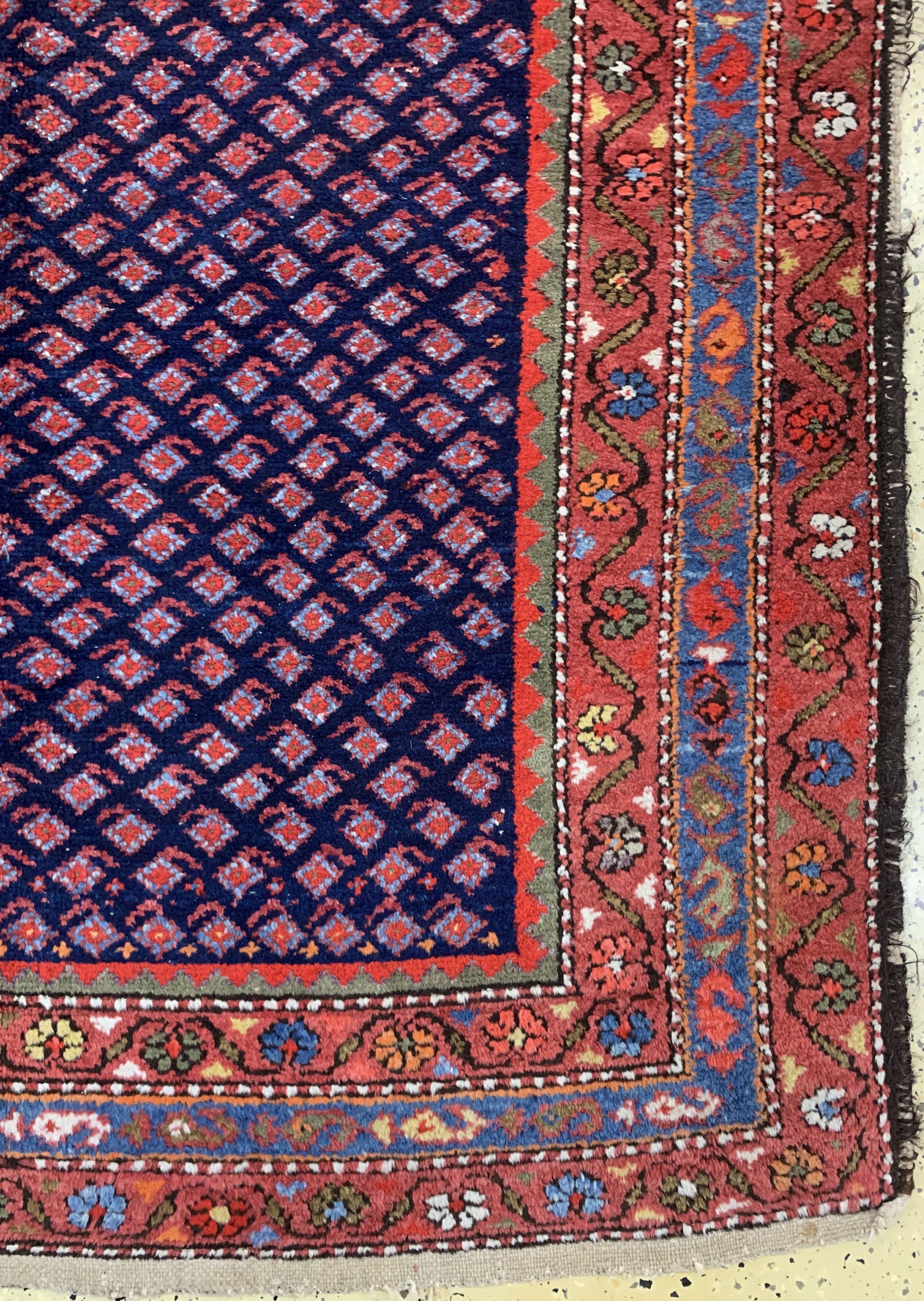Detail a: Antiker Hamadan, Persien, um 1900, Wolle auf Baumwolle, ca. 210 x 135 cm, EHZ: 2-3