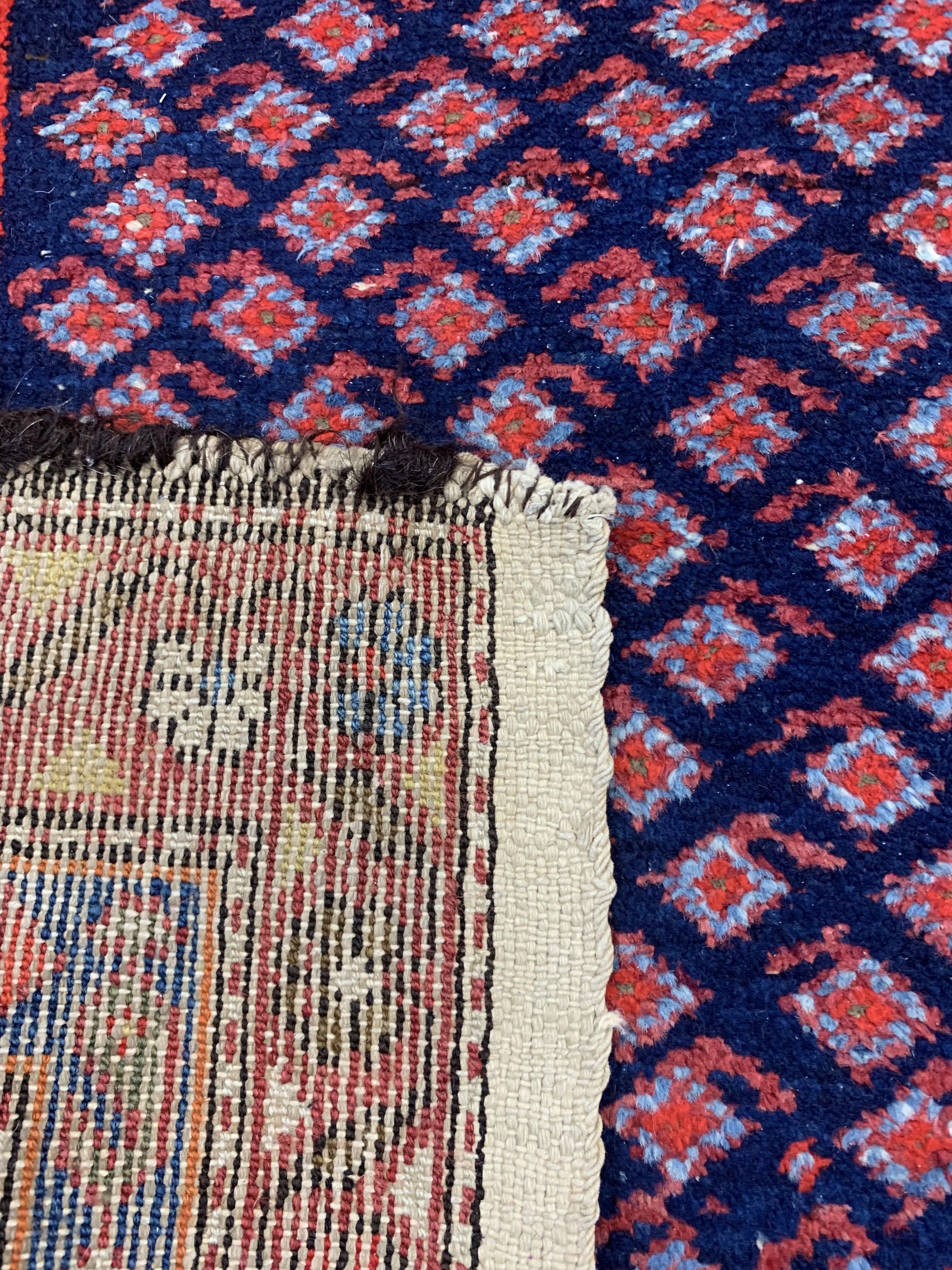 Detail f: Antiker Hamadan, Persien, um 1900, Wolle auf Baumwolle, ca. 210 x 135 cm, EHZ: 2-3
