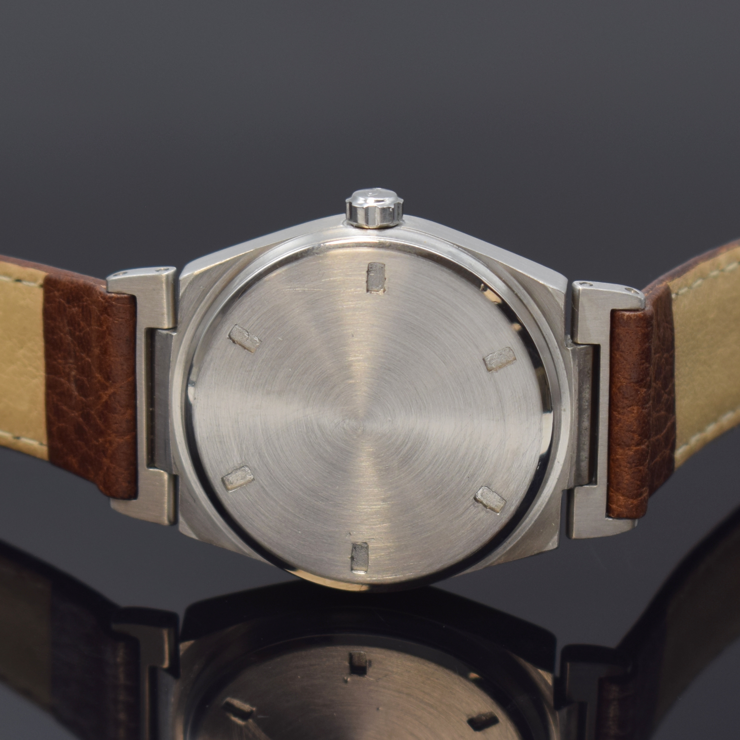 Detail c: IWC Ingenieur SL Herrenarmbanduhr in Stahl Referenz 3505, Schweiz 1980er Jahre, Automatik, satin. Geh., Boden und Krone verschr., verg. ...