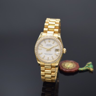 Image ROLEX Oyster Perpetual Datejust Medium- Armbanduhr Referenz 178278 in GG 750/000, ...