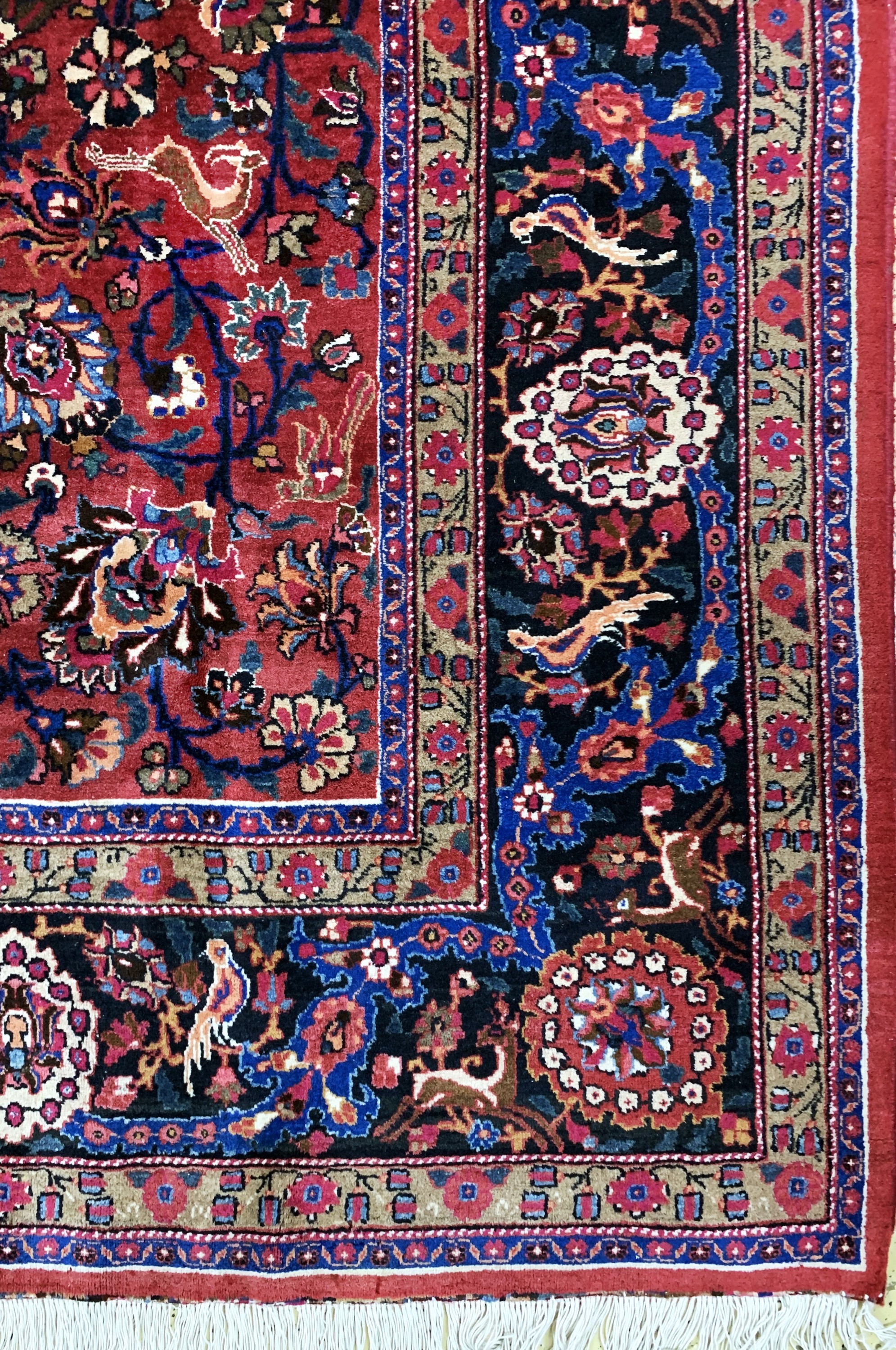 Detail a: Mesched, Persien, Mitte 20.Jhd, Wolle auf Baumwolle, ca. 395 x 295 cm, EHZ: 2