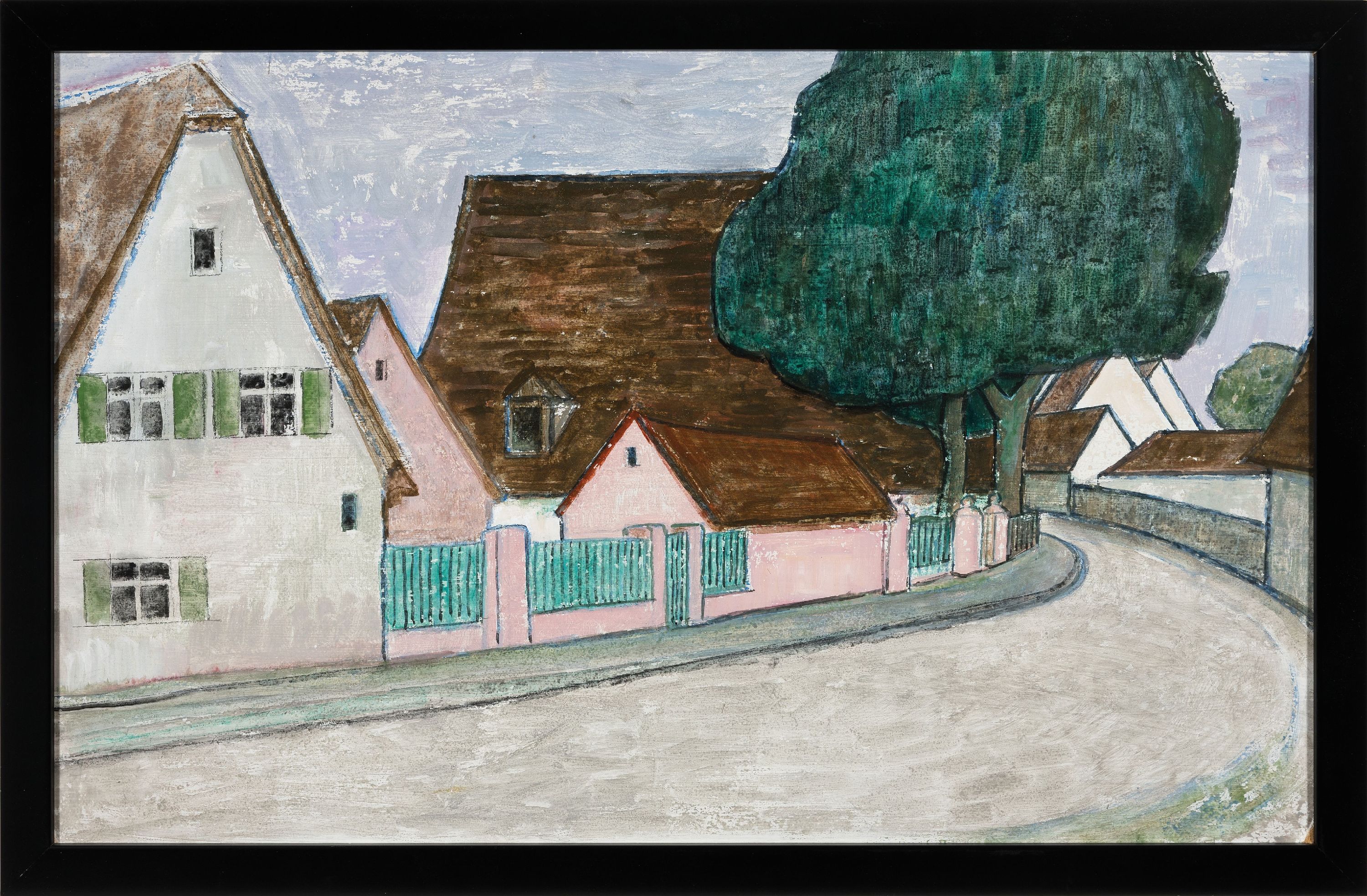 Detail k: Willi Hertlein,1908-1968, Tempara/Holzplatte um 1950, R.ca. 42x64 cm, Das Gemälde stammt aus dem Nachlass des Künstlers, Herlein studierte bei Emil ...
