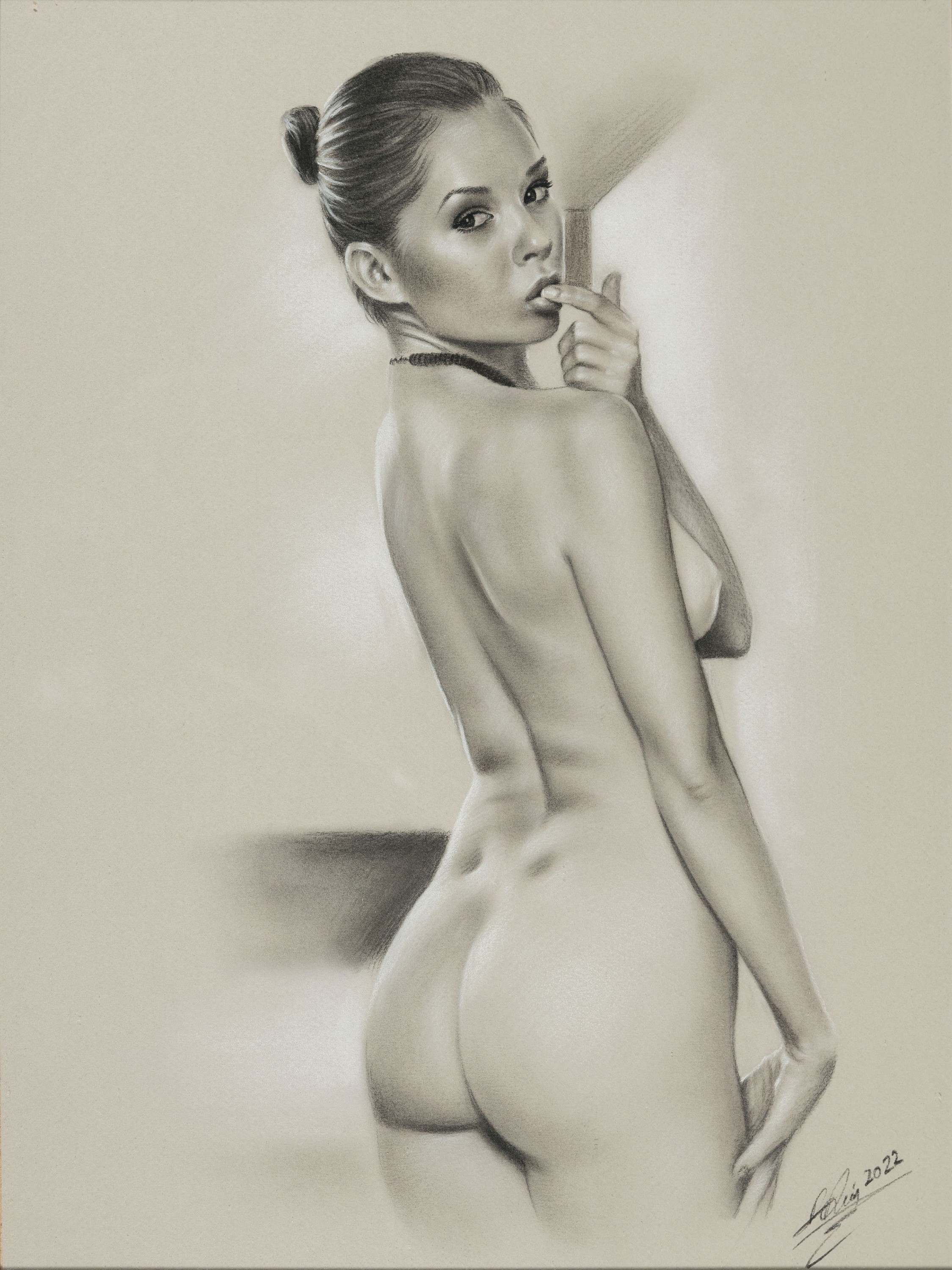 Image 26834427 - Denis Prenzel, geb. 1971, Konvolut aus 2 Werken, Akt-Pastelle, jeweils handsign. und ...