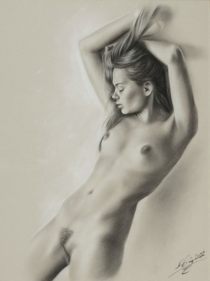 26834428a - Denis Prenzel, geb. 1971, Konvolut aus 2 Akt-Pastellen, jeweils handsign., und datiert ...