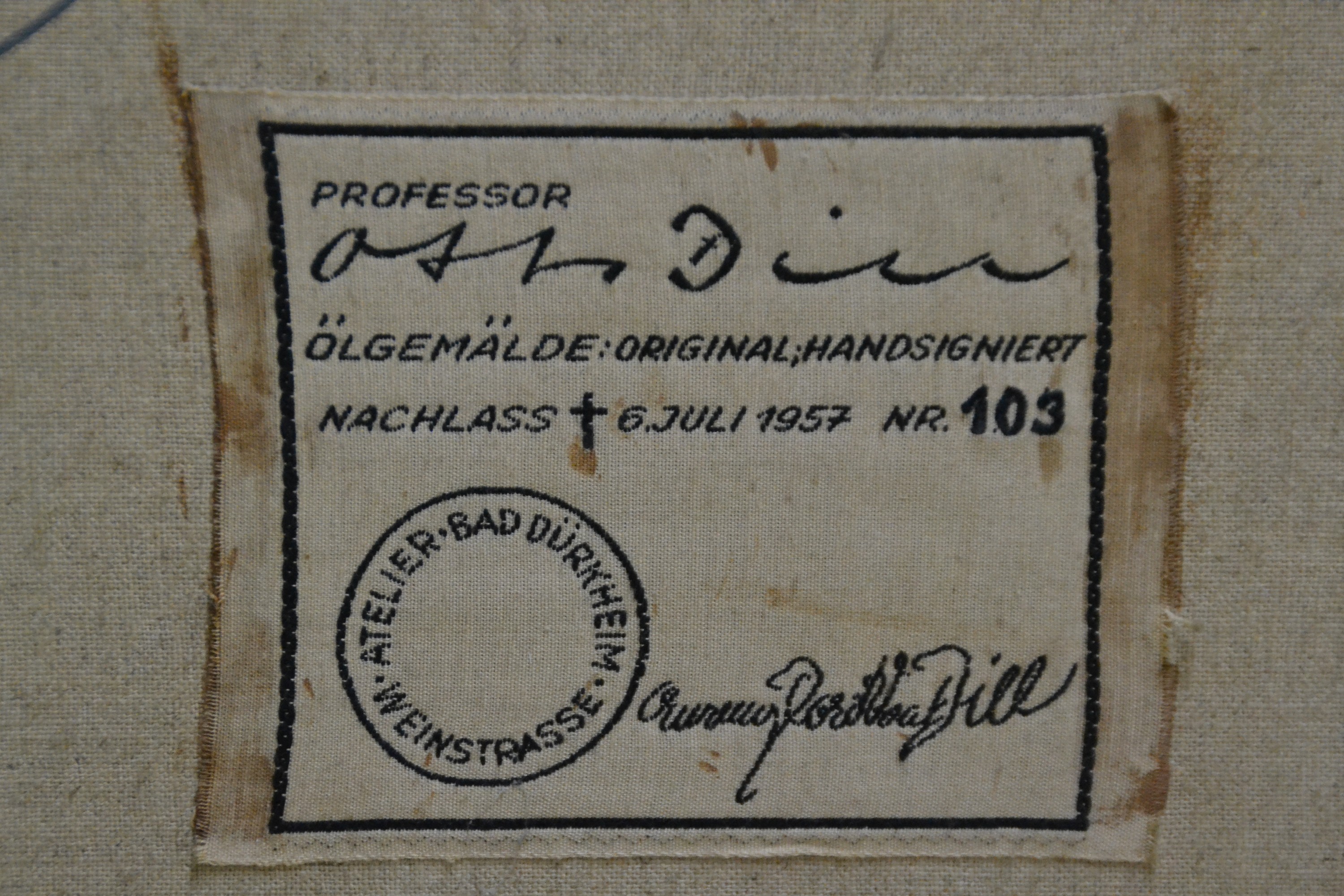 Detail f: Otto Dill, 1884 Neustadt-1957 Bad Dürkheim, "Notre Dame zu Paris", 1948, Blick über Pariser Verkehr auf die Westfassade von Notre Dame, ...