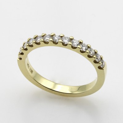 Image Ring mit Brillanten, GG 585/000, 13 Brill. zus. ca. 0.50 ct Weiß/si, RW ca. 54 ...