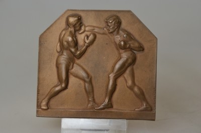 26836054d - 4 Bronzemedaillen zum Thema Sport, deutsch/französisch, 20.Jh., 1x Entw. Pierre ...