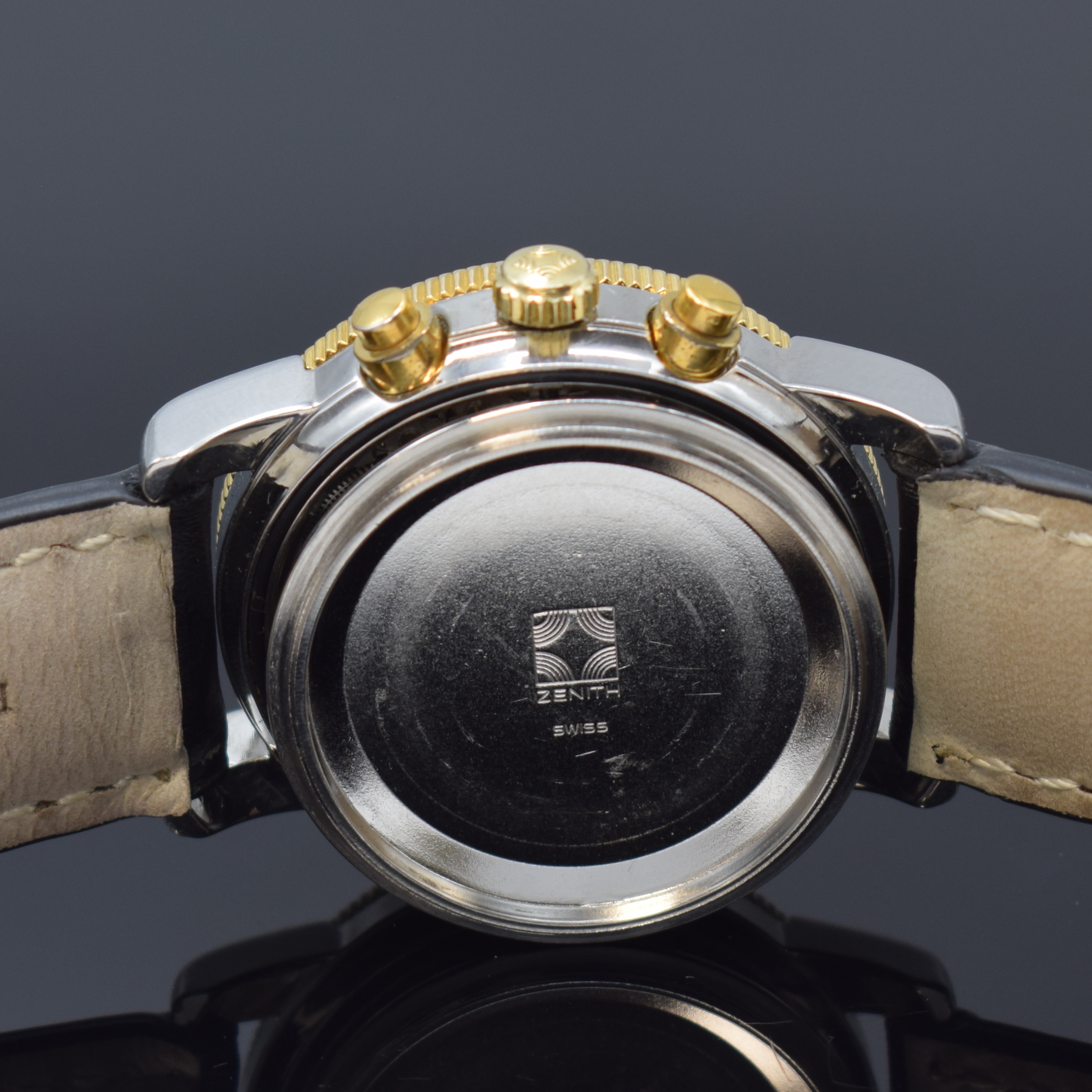 Detail f: ZENITH El Primero Armbandchronograph Epervier Referenz 19.0130.400, Schweiz um 1988, Automatik, Edelstahl/Gold komb., Boden verschr., Lünette m. ...