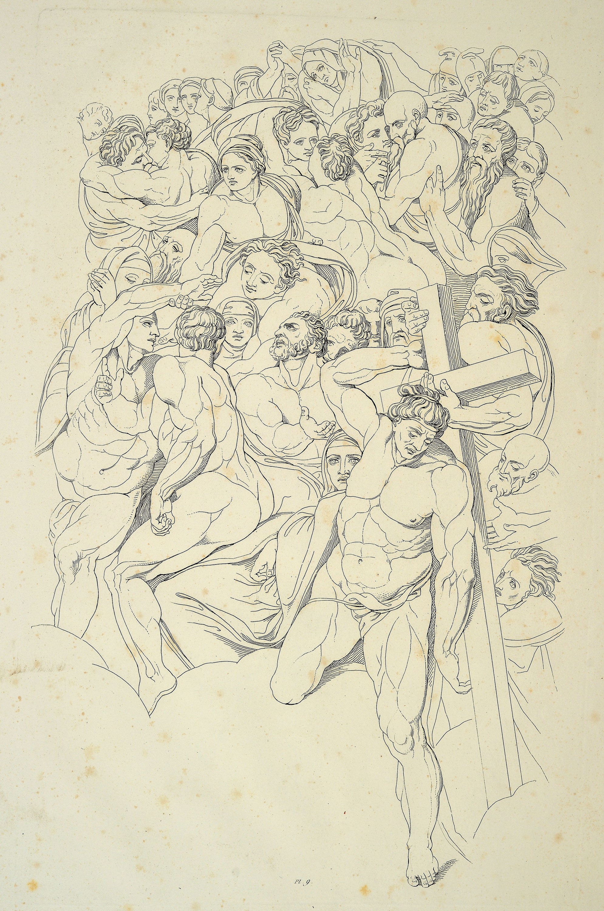 Tommaso Piroli (1752-1824): Le Jugement Universel, peint par Michel-Ange Bonaroti dans la Chapelle Sixtine a Rome, Paris, Bocchini 1808, 17 ...