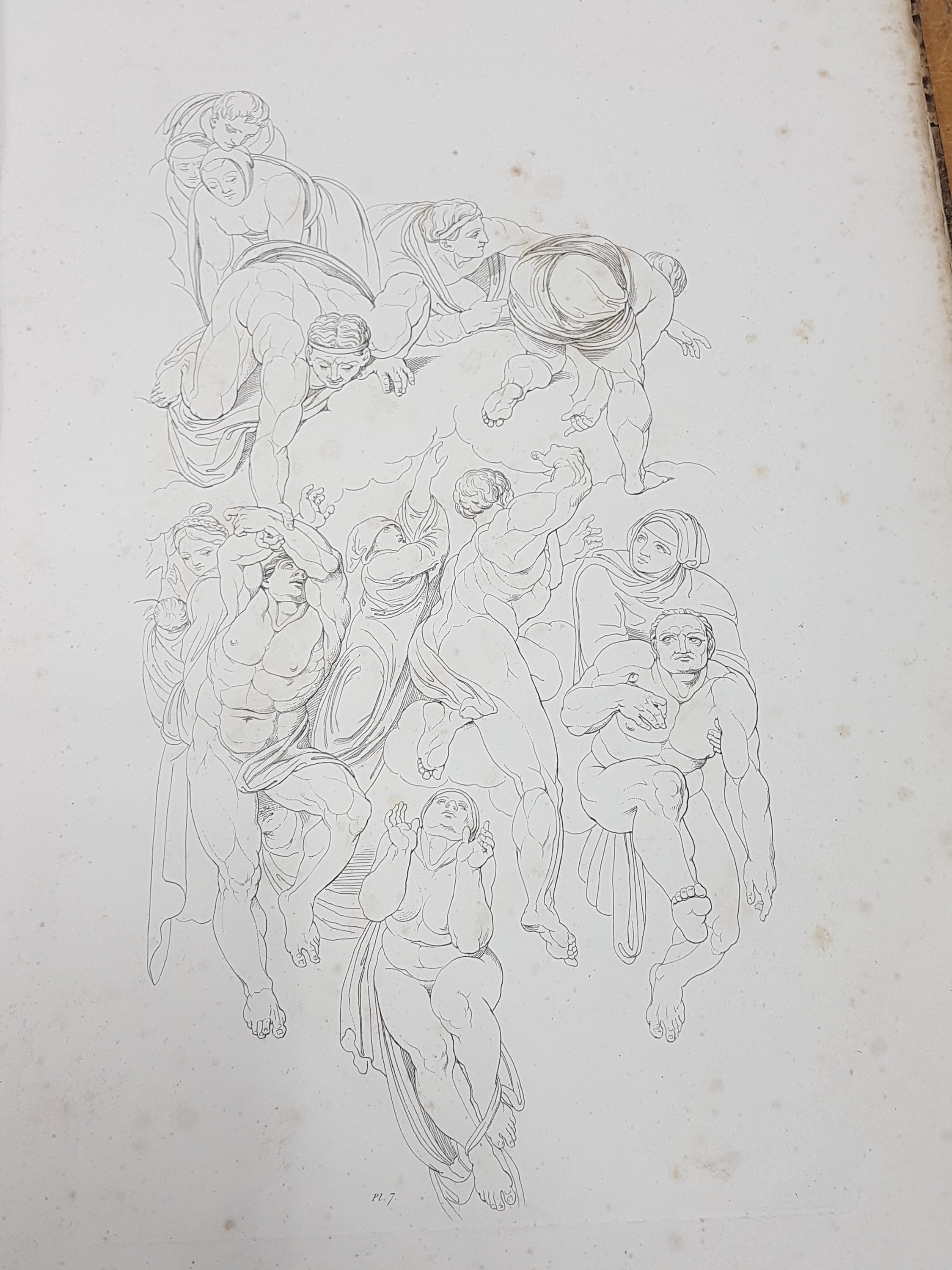 Detail f: Tommaso Piroli (1752-1824): Le Jugement Universel, peint par Michel-Ange Bonaroti dans la Chapelle Sixtine a Rome, Paris, Bocchini 1808, 17 ...