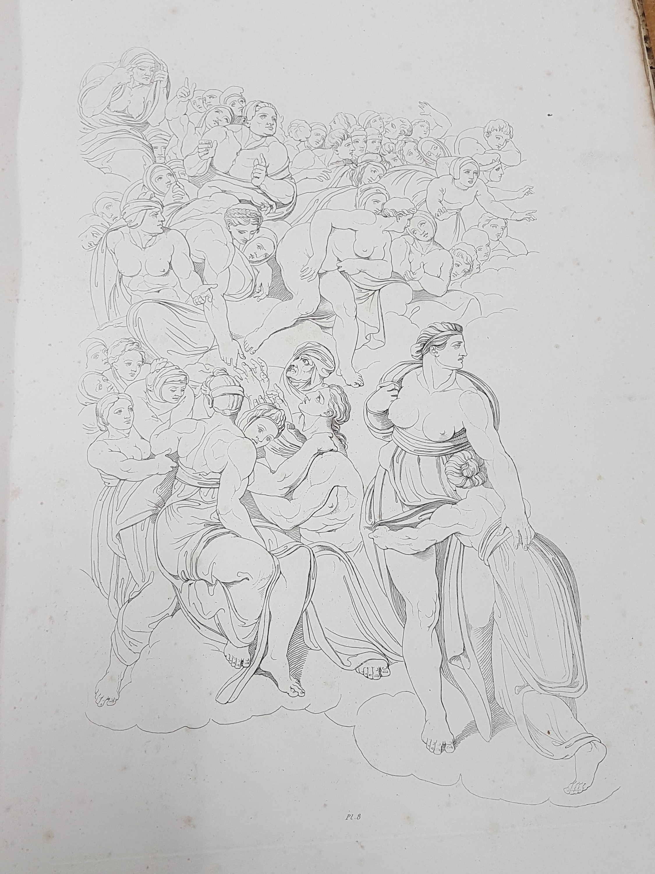 Detail g: Tommaso Piroli (1752-1824): Le Jugement Universel, peint par Michel-Ange Bonaroti dans la Chapelle Sixtine a Rome, Paris, Bocchini 1808, 17 ...