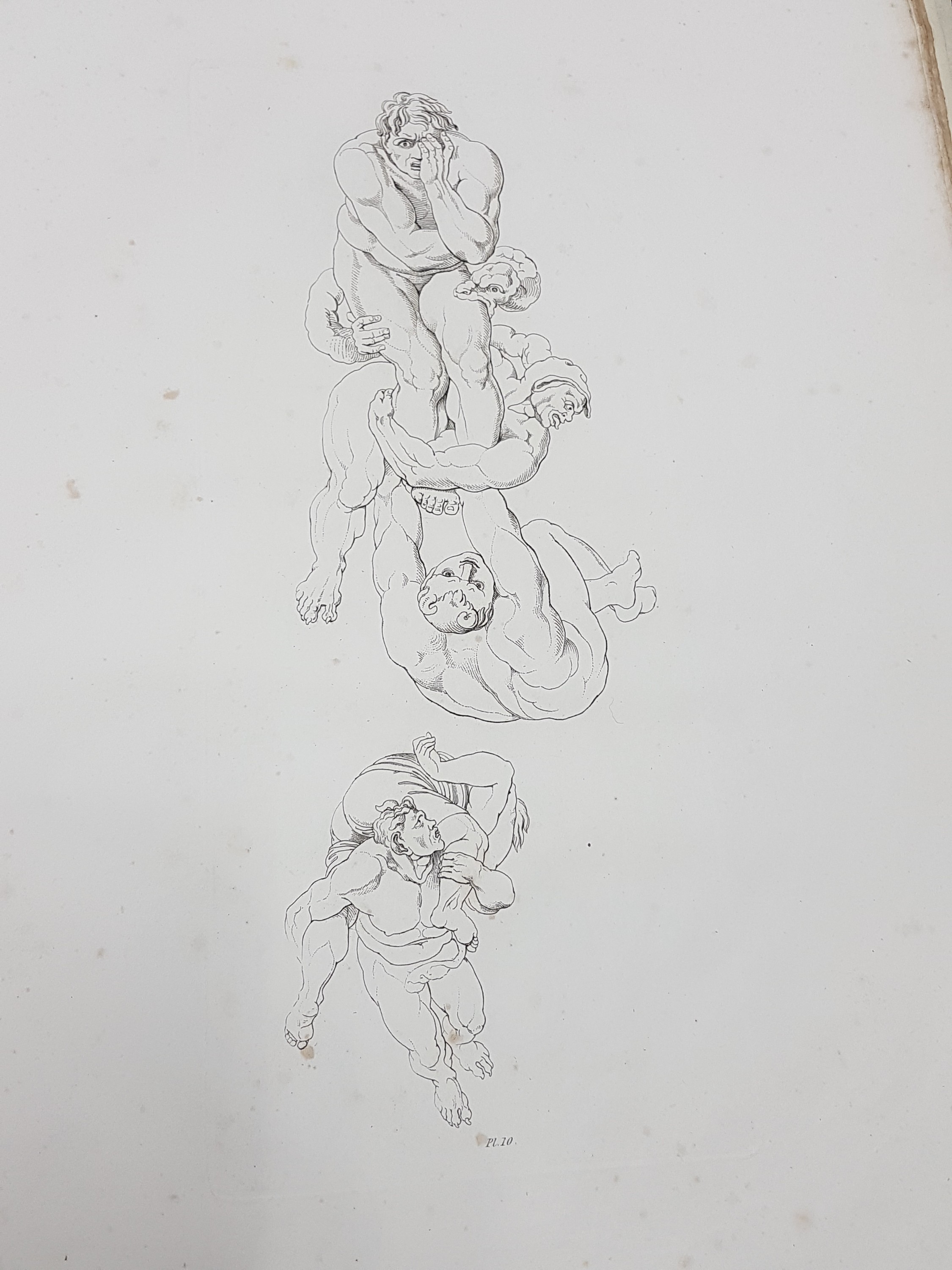 Detail i: Tommaso Piroli (1752-1824): Le Jugement Universel, peint par Michel-Ange Bonaroti dans la Chapelle Sixtine a Rome, Paris, Bocchini 1808, 17 ...