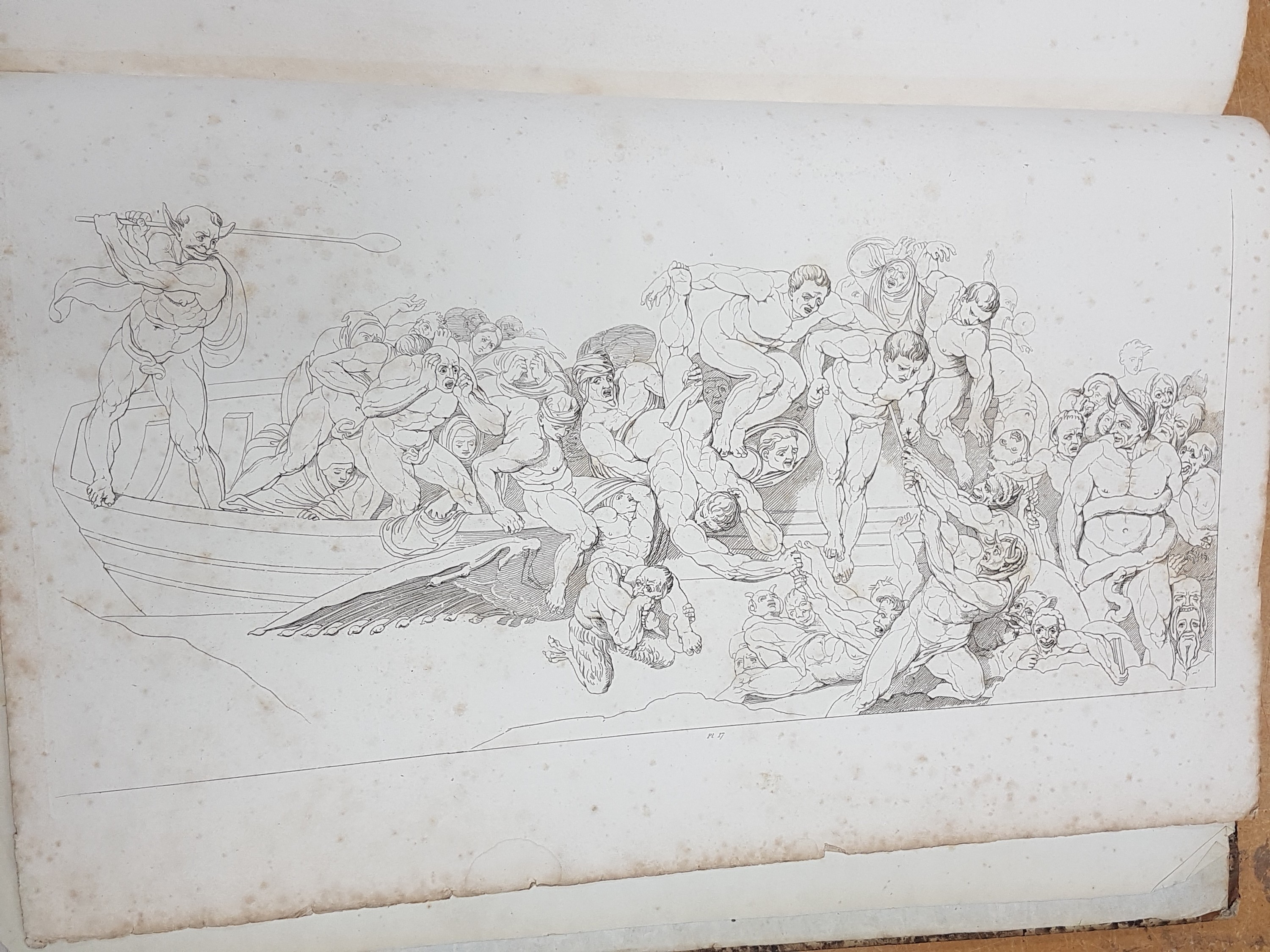 Detail p: Tommaso Piroli (1752-1824): Le Jugement Universel, peint par Michel-Ange Bonaroti dans la Chapelle Sixtine a Rome, Paris, Bocchini 1808, 17 ...