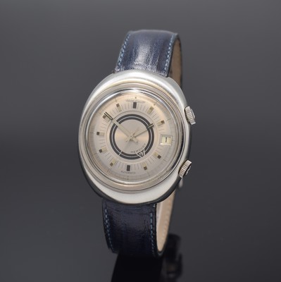 Image Jaeger-LeCoultre Memovox GT alarm wristwatch in steel reference E861, bumper automatic, ...