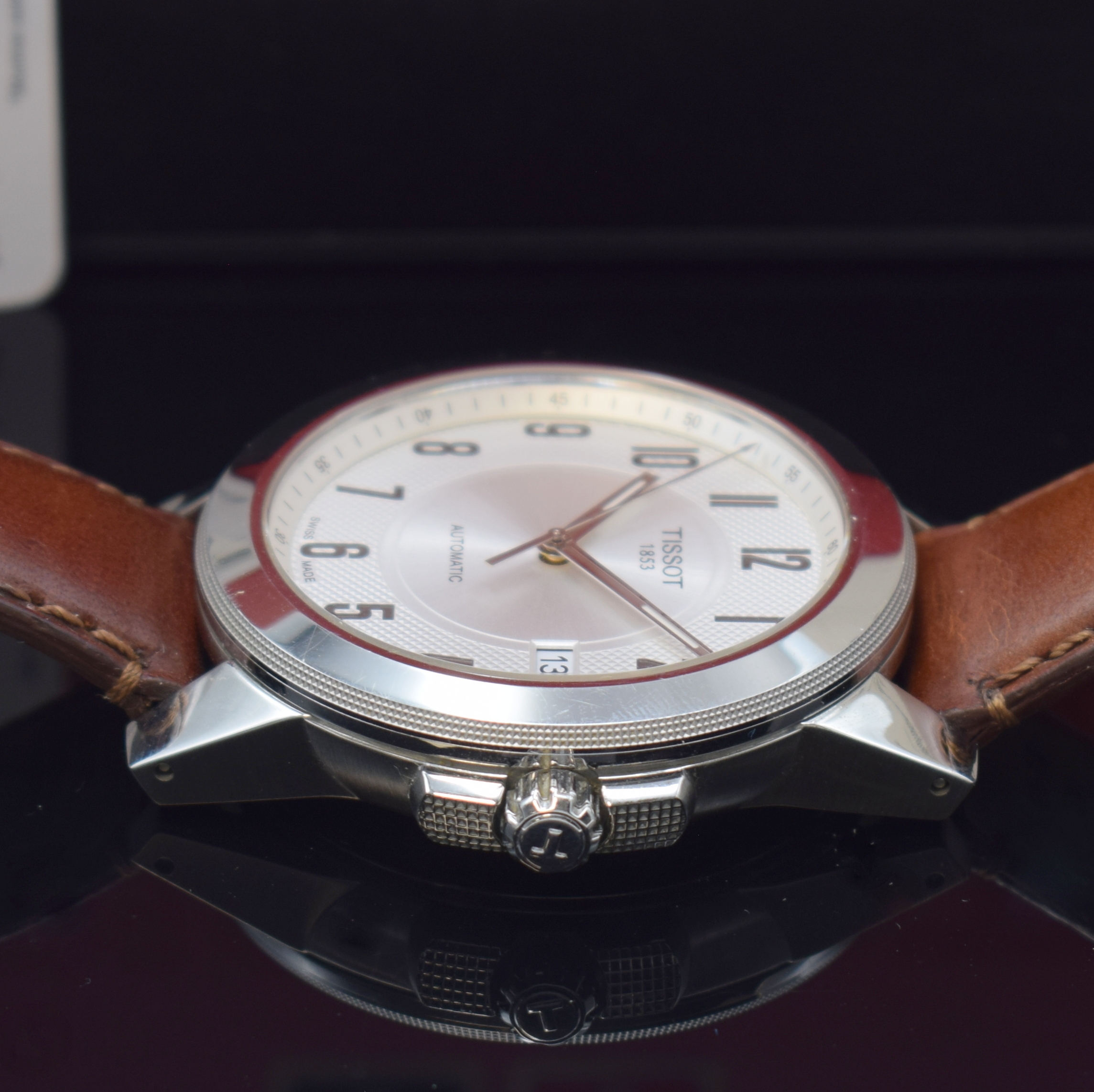Detail c: TISSOT Gentleman Herrenarmbanduhr in Stahl Referenz T098.407.16.032.00, Schweiz verk. lt. beil. Garantiekarte 12/2018, Automatik, beids. vergl. Geh. ...