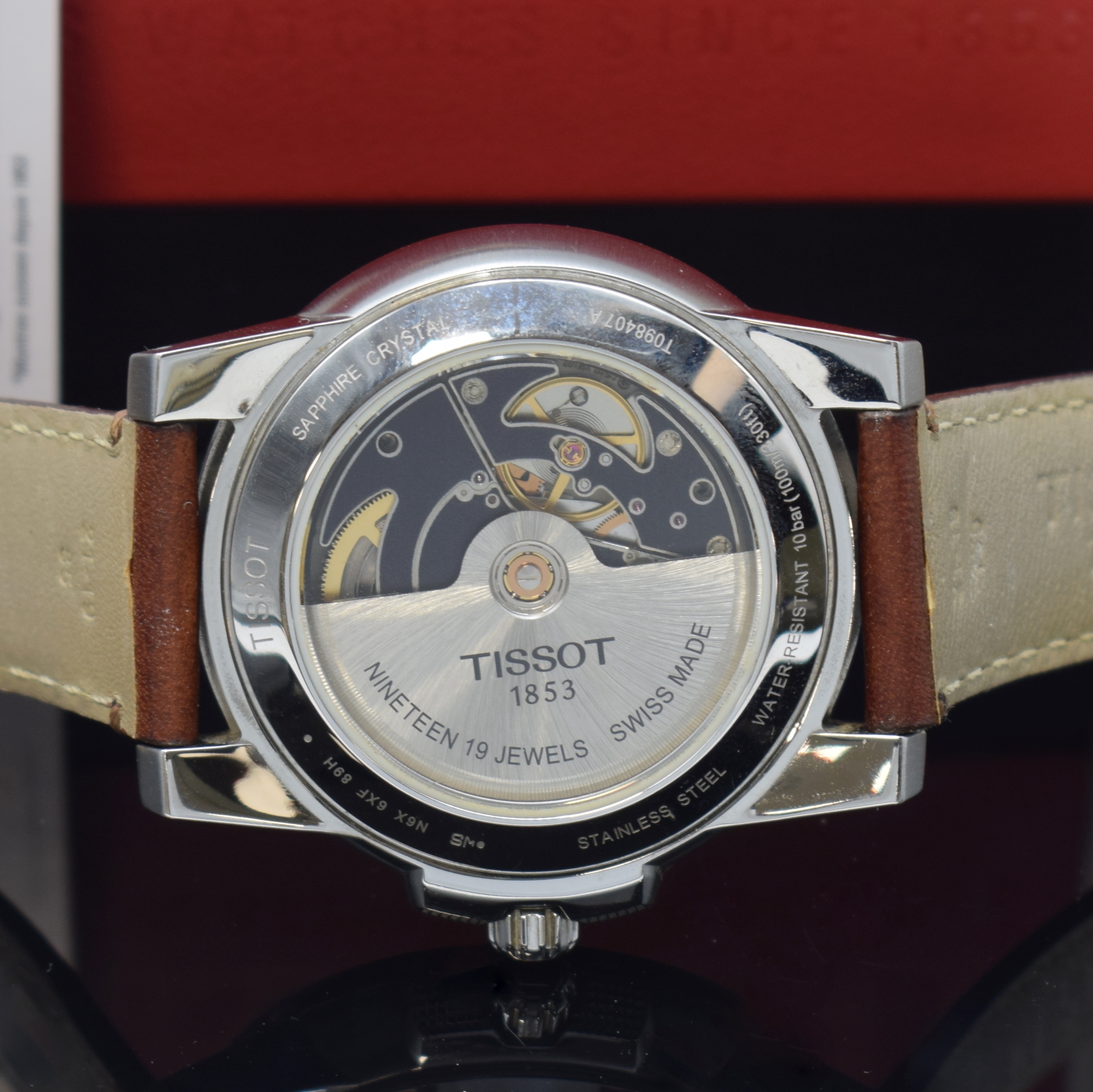 Detail e: TISSOT Gentleman Herrenarmbanduhr in Stahl Referenz T098.407.16.032.00, Schweiz verk. lt. beil. Garantiekarte 12/2018, Automatik, beids. vergl. Geh. ...