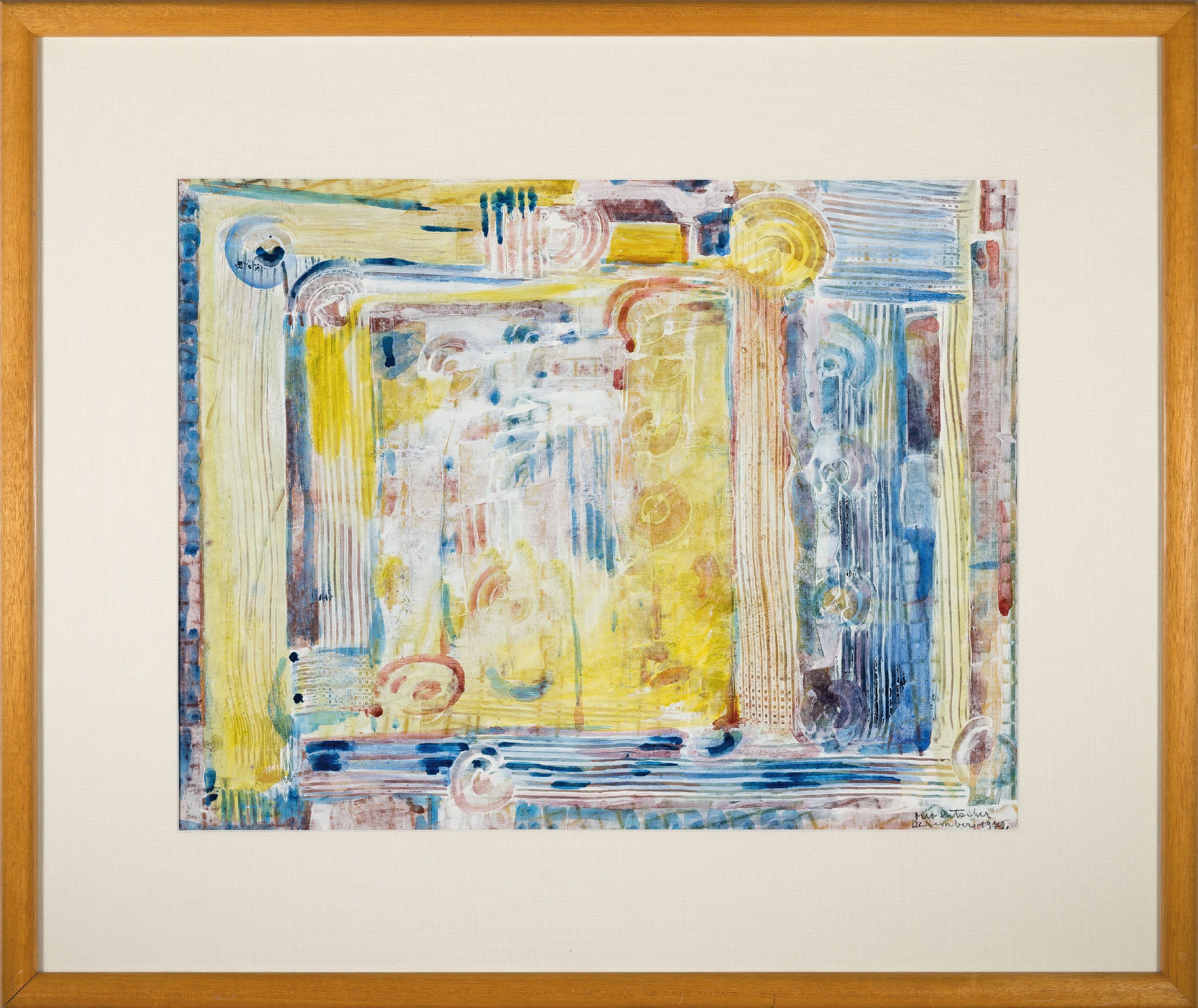 Detail k: Otto Ditscher, 1903-1987 Neuhofen, Abstrakte Komposition, Aquarell und Gouache auf Papier, rechts unten sign. und dat. Dezember 1972, ca. 45x60cm, ...
