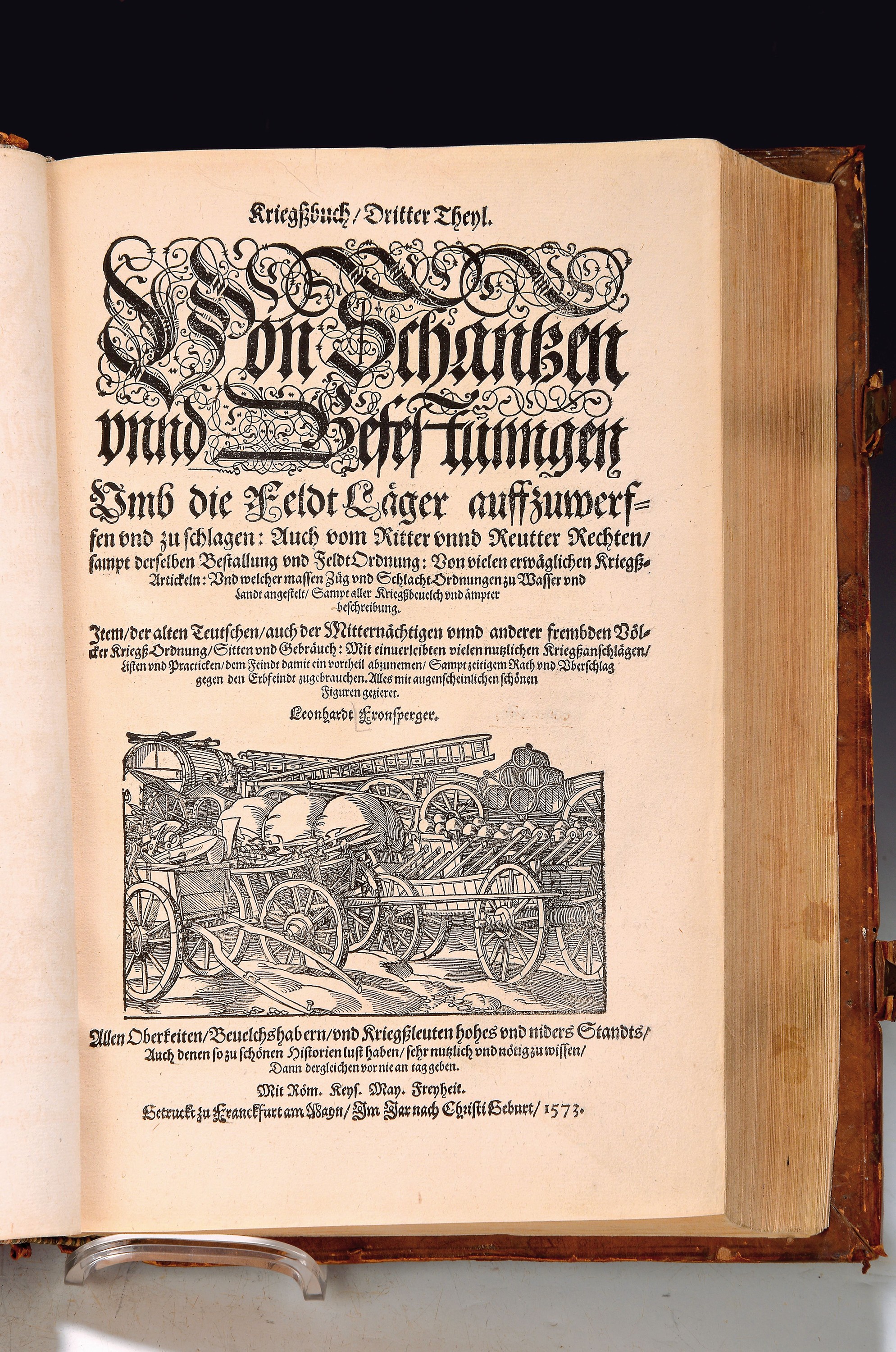 Leonhart Fronsperger (1520-1575): Kriegsbuch Dritter Theyl. Von Schantzen und Befestigungen, Frankfurt, Martin Lechler 1573, 4°, beigebunden: Noe ...