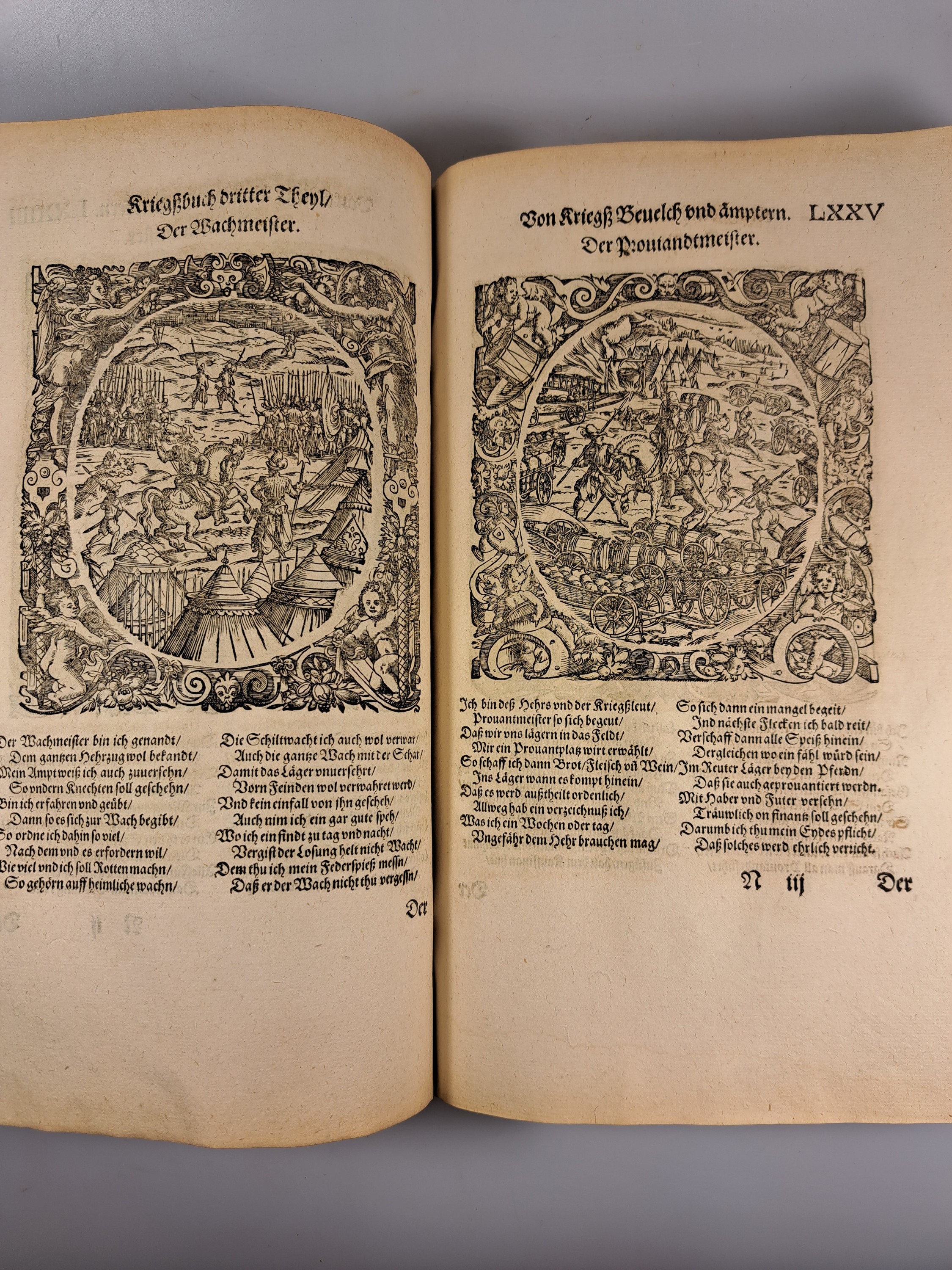Detail i: Leonhart Fronsperger (1520-1575): Kriegsbuch Dritter Theyl. Von Schantzen und Befestigungen, Frankfurt, Martin Lechler 1573, 4°, beigebunden: Noe ...
