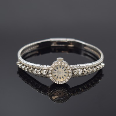 Image ARCTOS Damenarmbanduhr in WG 750/000 mit Diamanten, Schweiz um 1965, Handaufzug, Boden ...