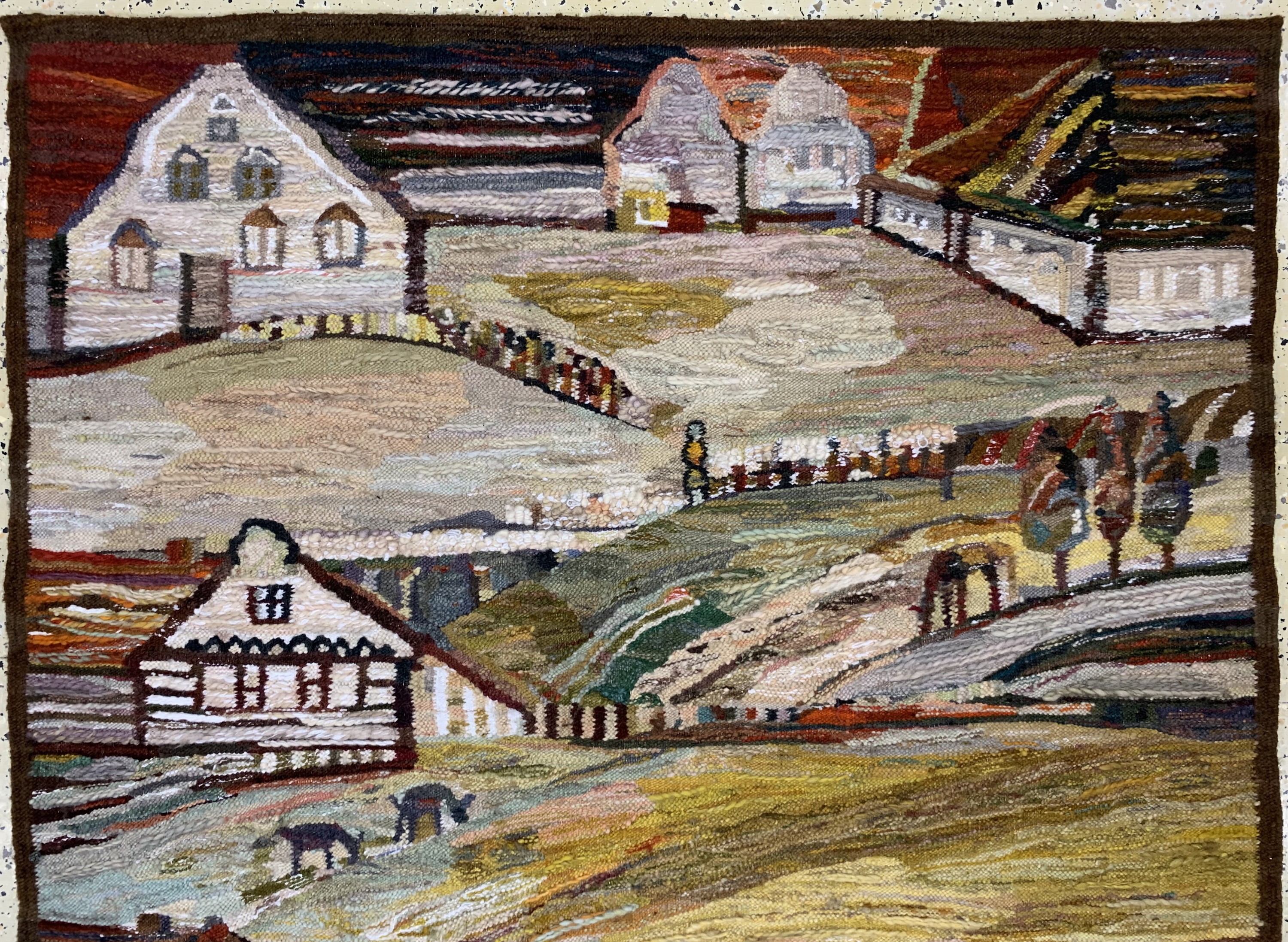 Detail a: Künstler Gobelin, Polen, Mitte 20.Jhd, Wolle auf Wolle, ca. 140 x 125 cm, EHZ: 2