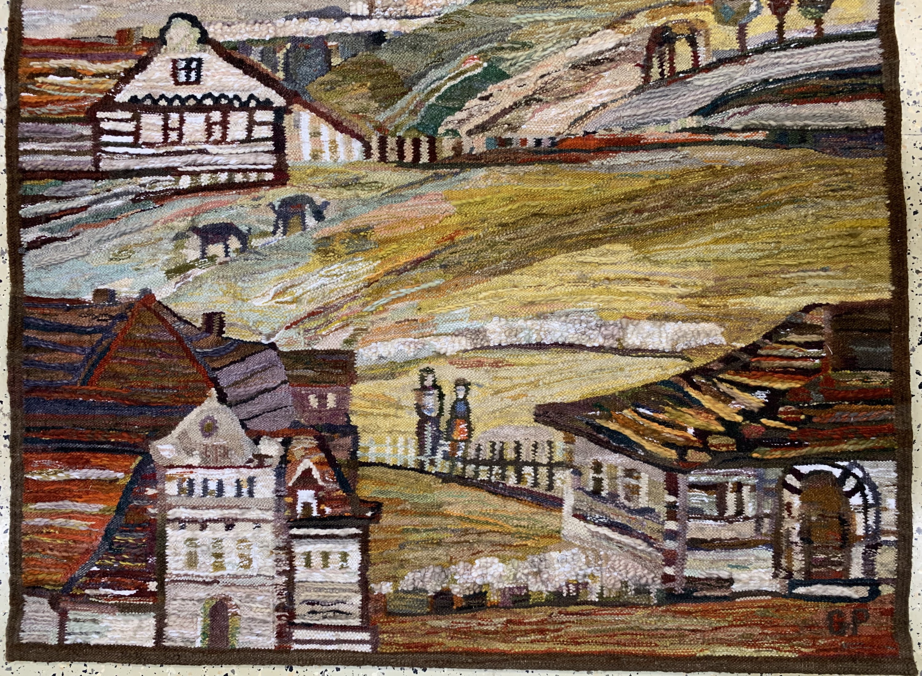 Detail b: Künstler Gobelin, Polen, Mitte 20.Jhd, Wolle auf Wolle, ca. 140 x 125 cm, EHZ: 2
