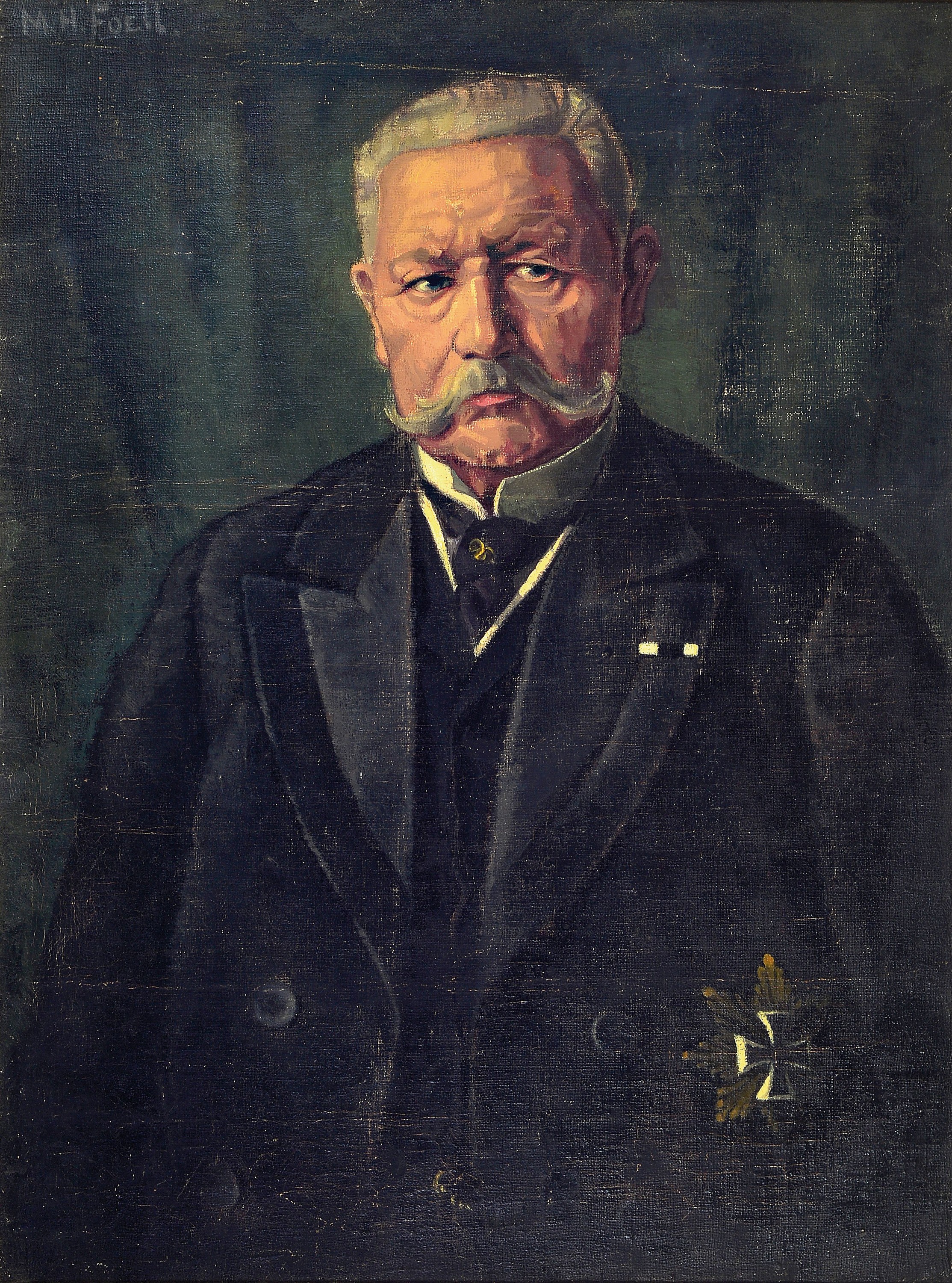 Maria Hiller-Foell, 1880 Odessa - 1943 Stuttgart, Meisterschülerin von Adolf Hölzel, Studium an der KA Stuttgart, Porträt von Paul von Hindenburg, ...