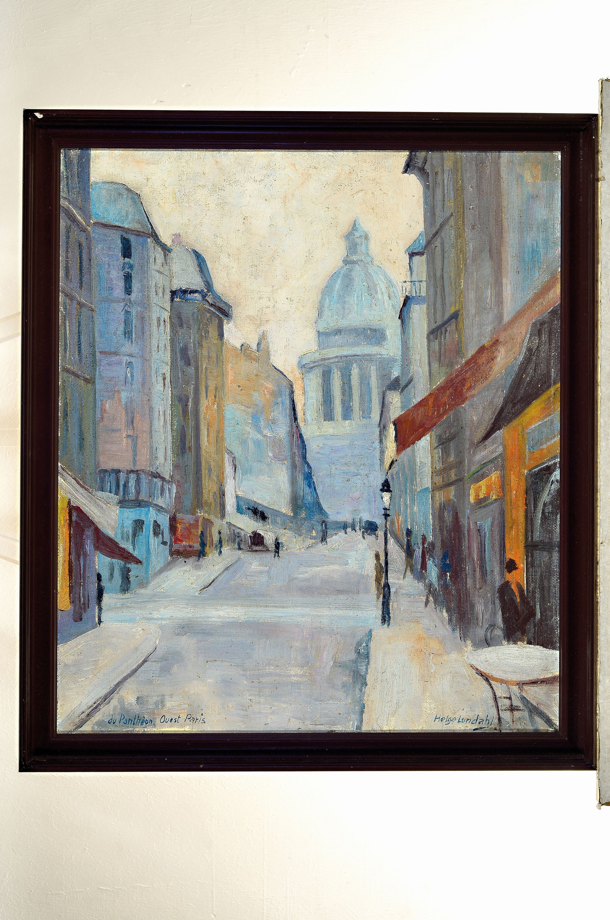 Detail k: Helge Lundahl, Anfang 20. Jh., "du Pantheon Ouest Paris ", Öl/Lwd, signiert und bezeichnet, ca. 64 x 55 cm, Rahmen