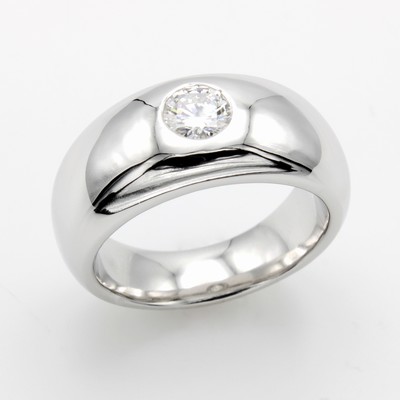 Image Ring mit Brillantsolitär, WG 750/000, Brill.0.493 ct hochfeines Weiß/vs, ...