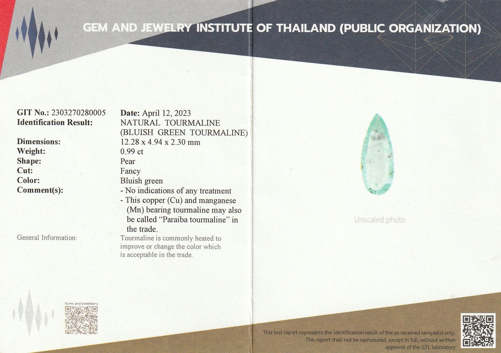 Detail b: Lot 4 lose Turmaline, zus. 9.47 ct, facett., in versch. Farbnuancen und Schliffen, lt. AIG-Expertise mit Handelsnamen Paraiba
