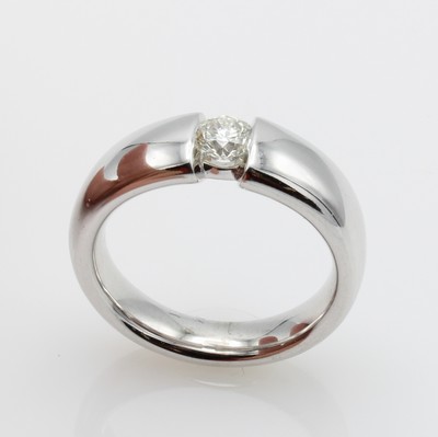 Image Ring mit Brillantsolitär, WG 585/000, Brill.ca. 0.43 ct feines Weiß/si, RW ...