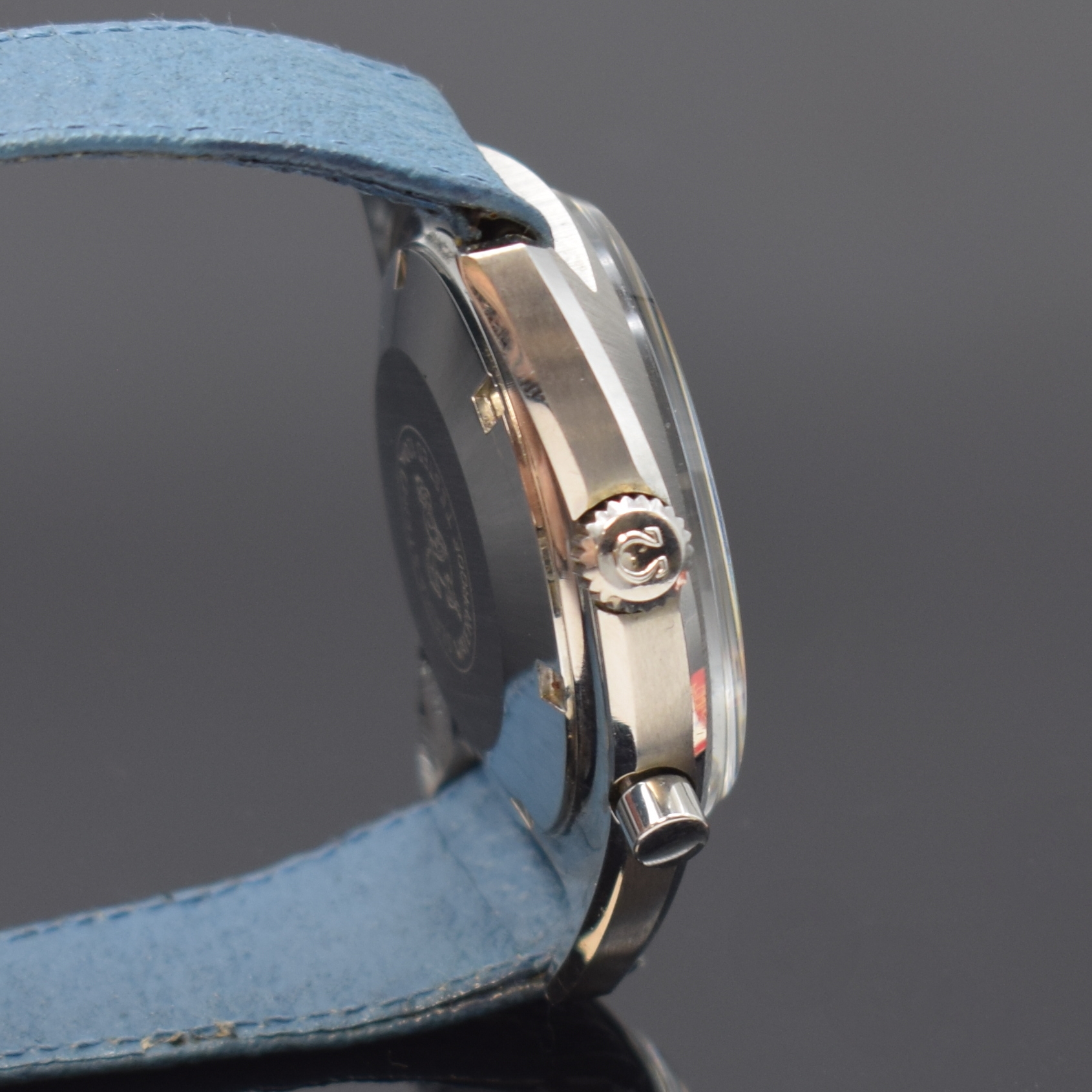 Detail c: OMEGA Seamaster Chronostop nahezu neuwertige Herrenarmbanduhr in Stahl Referenz 145.008, Schweiz um 1969, Handaufzug, verschr. 2-tlg. Geh. m. ...