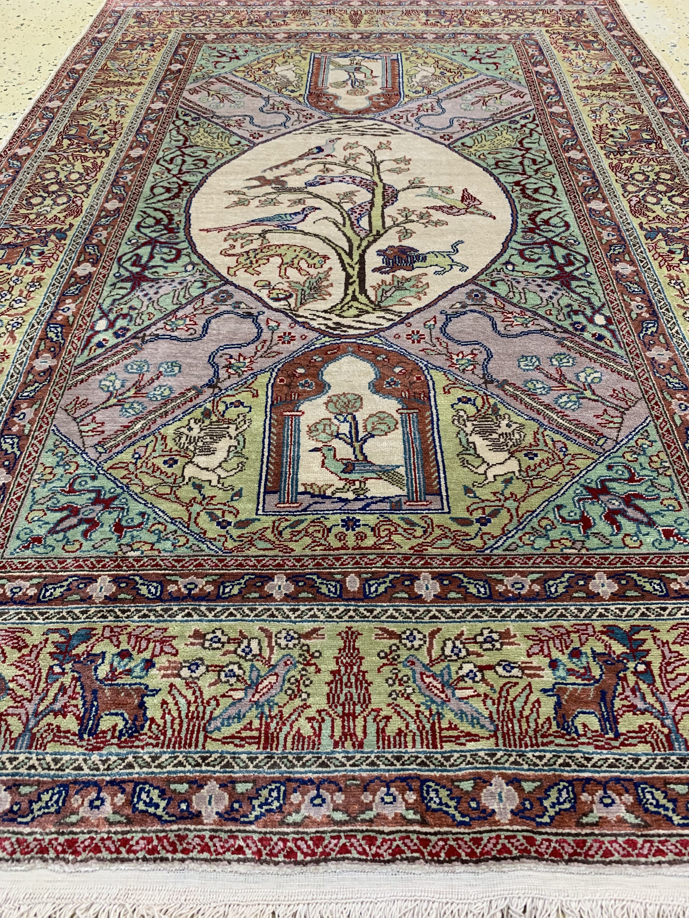 Detail f: Seiden Kayseri fein, Türkei, Mitte 20.Jhd, reine Naturseide, ca. 153 x 103 cm, EHZ: 2