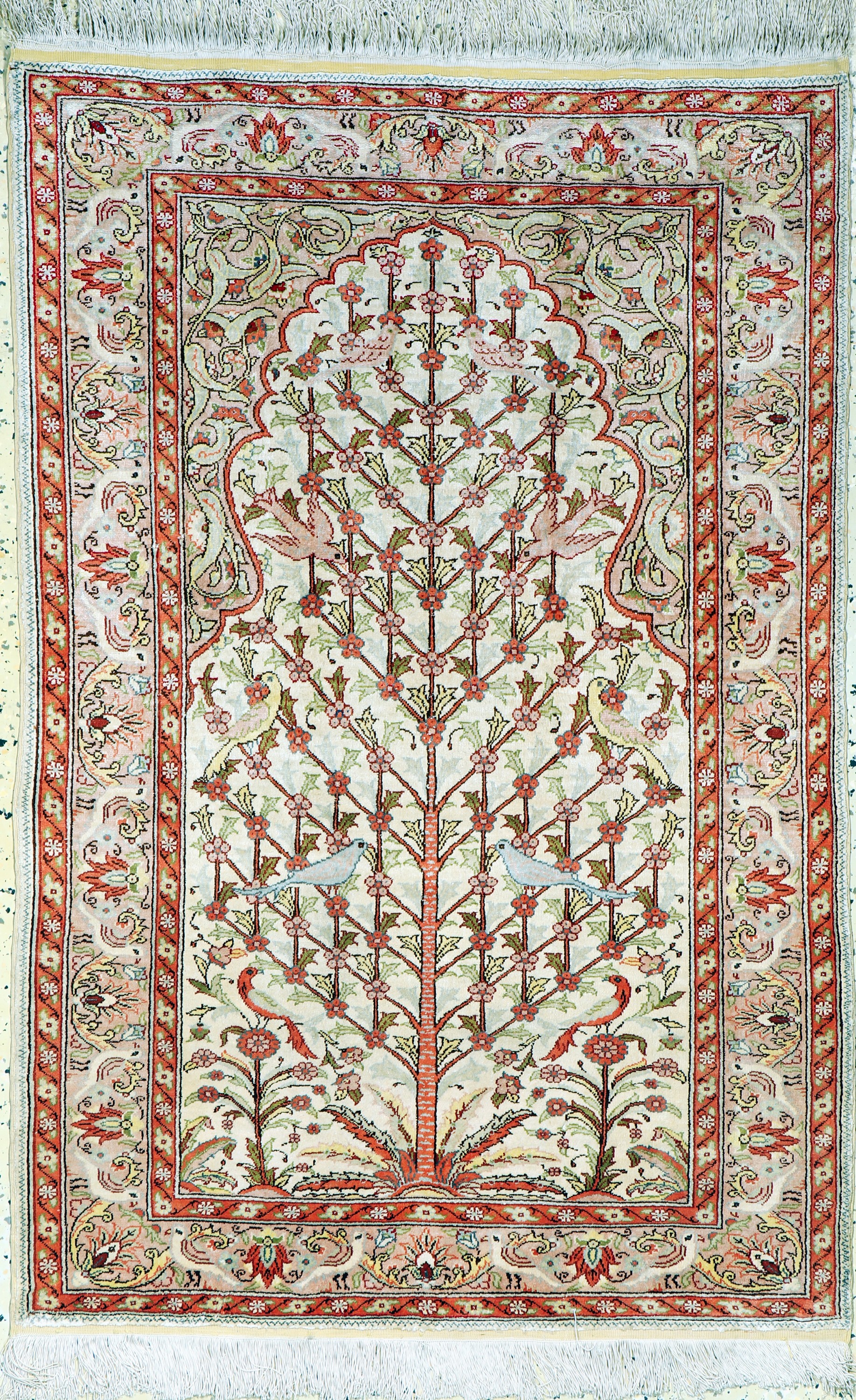 Seiden Kayseri, Türkei, Mitte 20.Jhd, reineNaturseide, ca. 130 x 88 cm, EHZ: 2