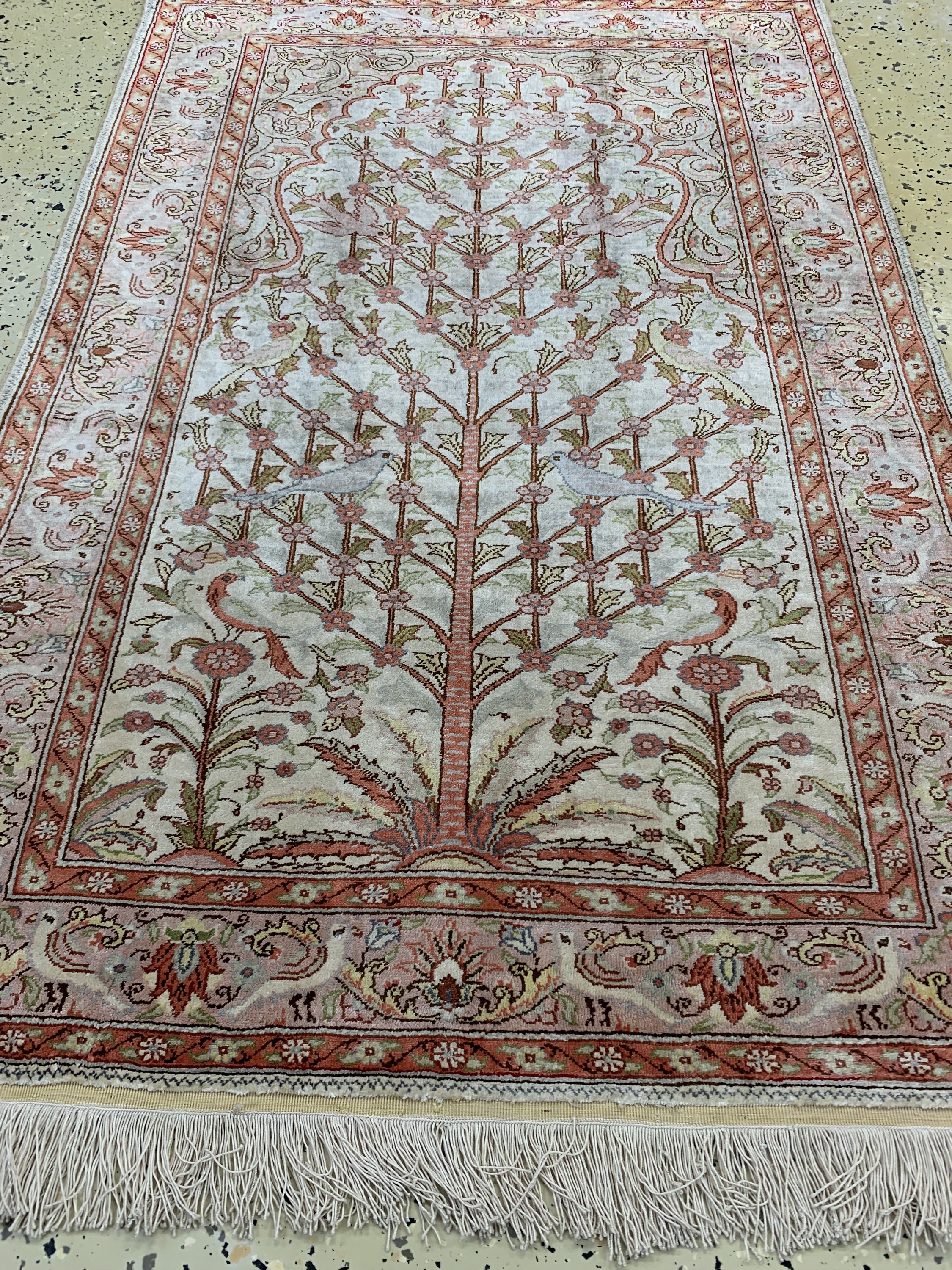 Detail d: Seiden Kayseri, Türkei, Mitte 20.Jhd, reineNaturseide, ca. 130 x 88 cm, EHZ: 2
