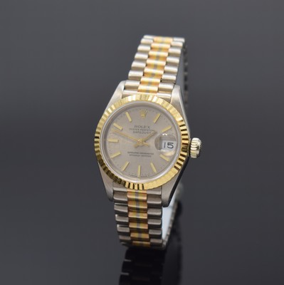 Image ROLEX Oyster Perpetual Datejust Tridor Damenarmbanduhr Referenz 69179, Automatik, ...