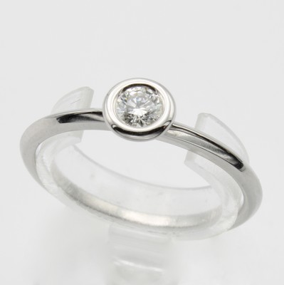 Image Ring mit Brillantsolitär, 950er Platin, Brill. ca. 0.20 ct Weiß/lupenrein, RW ...