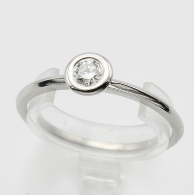 Image Ring mit Brillantsolitär, 950er Platin, Brill. ca. 0.20 ct Weiß/lupenrein, RW ...