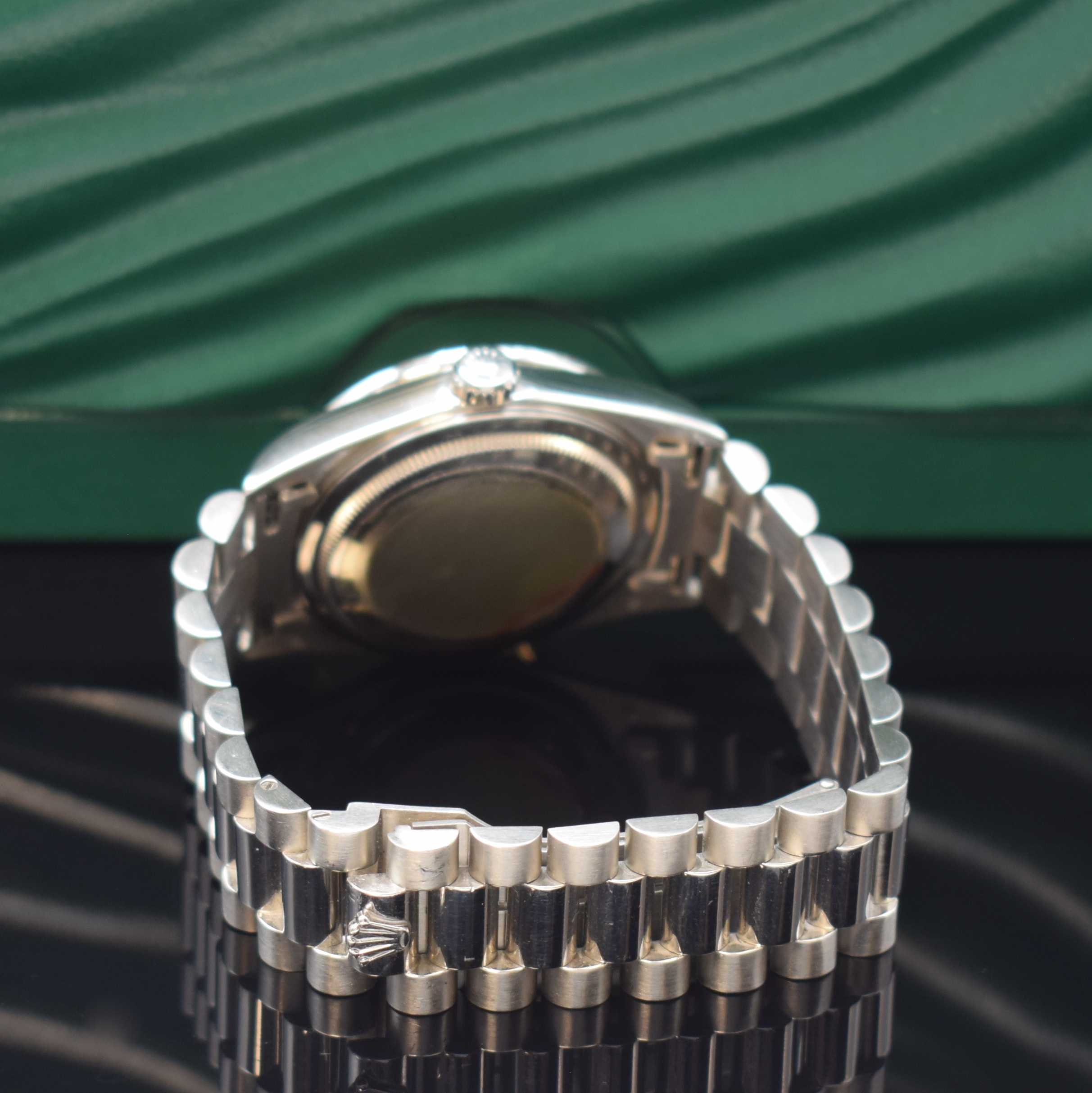 Detail b: ROLEX Armbanduhr Oyster Perpetual Day-Date Referenz 18346, Automatik, Schweiz um 1990, L-Serie, Chronometer der Superlative in Platin inkl. ...