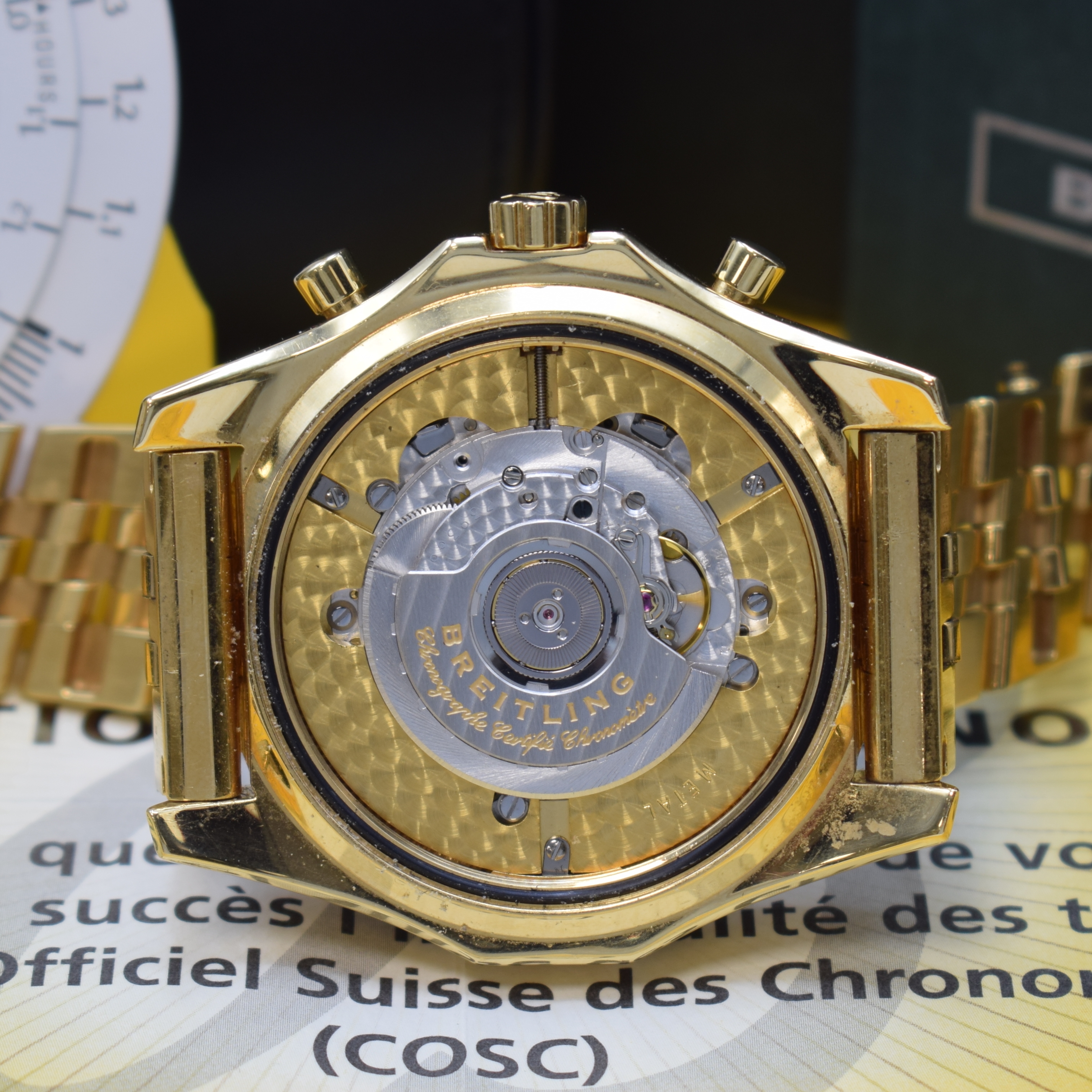 Detail g: BREITLING for BENTLEY Armbandchronograph Referenz K25362, Automatik, Schweiz um 2009, Chronometer in massiv GG 750/000 inkl. Gliederband m. ...