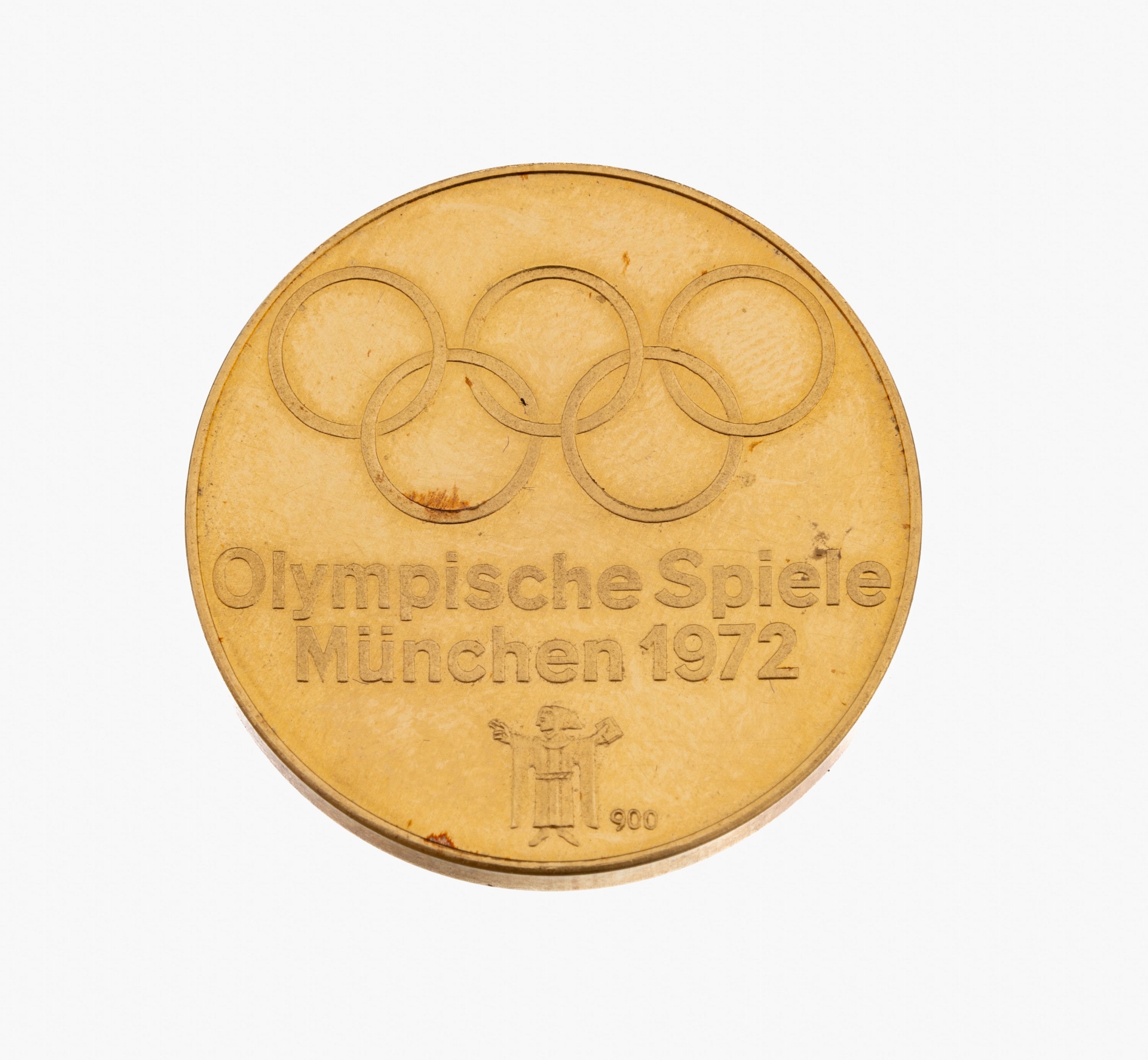 Goldmedaille Olympia 1972, GG 900/000, AV: Olympische Spiele München 1972, RV: Bogenschütze, ca. 12.5 g