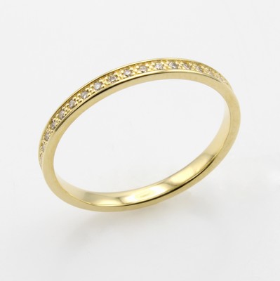 Image Memoryring mit Brillanten, GG 750/000, Brill. zus. ca. 0.20 ct Weiß/si, RW ca. 60 ...