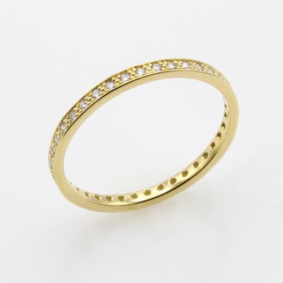 Image Memoryring mit Brillanten, GG 750/000, Brill. zus. ca. 0.20 ct Weiß/si, RW ca. 54 ...